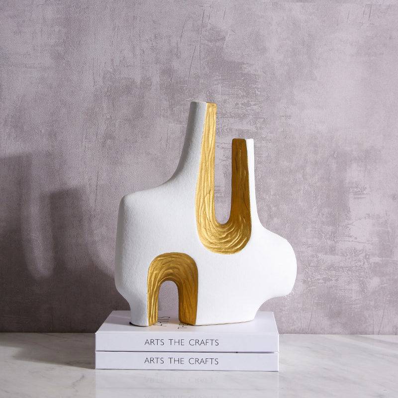 Notch Vase-A Fa-D2113A - Vases - ebarza Furniture UAE | Shop Modern Furniture in Abu Dhabi & Dubai - مفروشات ايبازرا في الامارات | تسوق اثاث عصري وديكورات مميزة في دبي وابوظبي