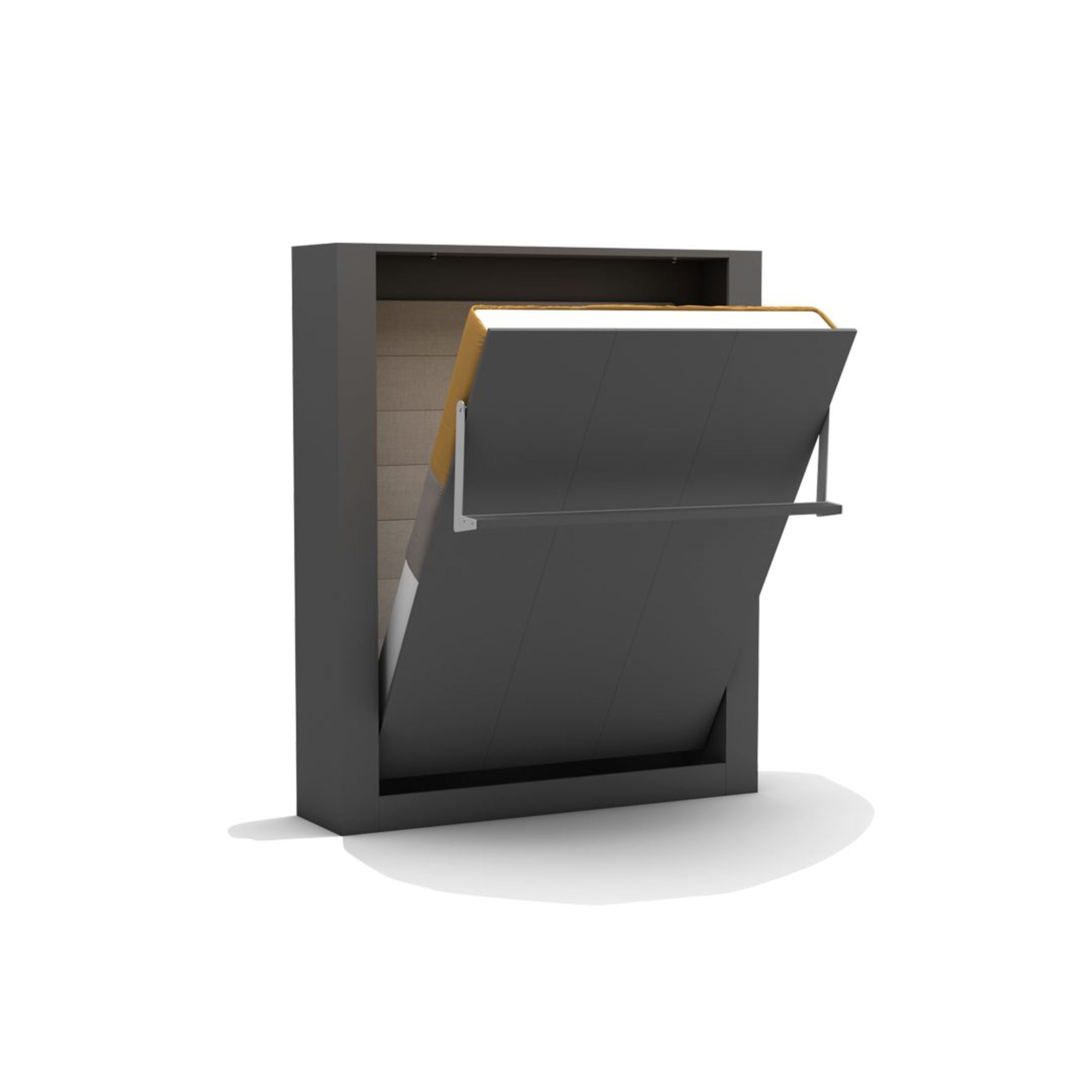 Nova Convertable Queen Sofabed with Shelves & Quality Mattress 250 - Bedsteads - ebarza Furniture UAE | Shop Modern Furniture in Abu Dhabi & Dubai - مفروشات ايبازرا في الامارات | تسوق اثاث عصري وديكورات مميزة في دبي وابوظبي