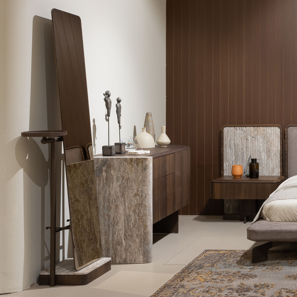 HOMAGE KOLTUK Odeon Dresser OD-DR-002 with sleek wood finish and multiple drawers, part of dresser and mirror collection.