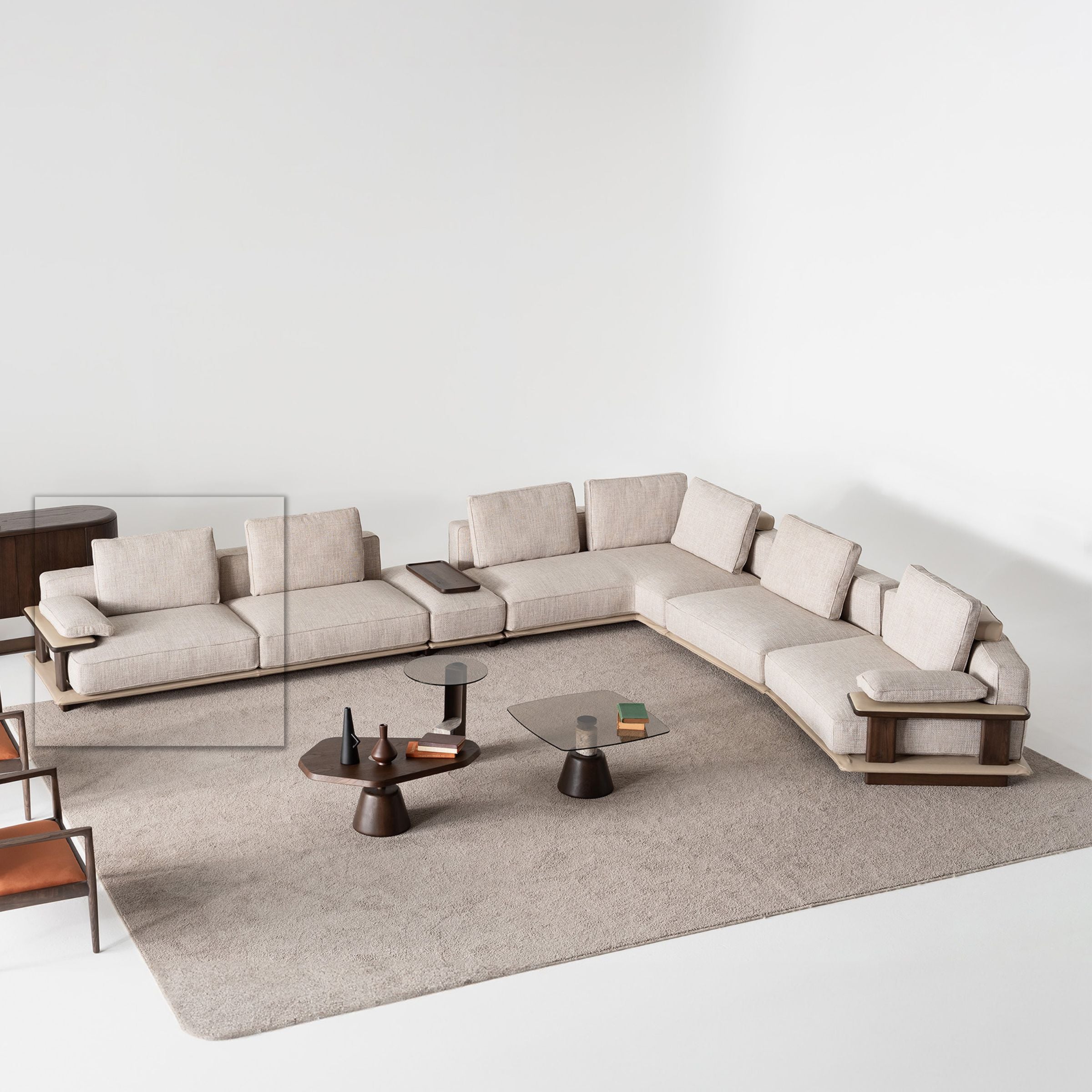 ODEON SINGLE MODULE WITH LEFT ARM 123cm for Odeon Sofa OD-L/M-ARM003 - Sofas - ebarza Furniture UAE | Shop Modern Furniture in Abu Dhabi & Dubai - مفروشات ايبازرا في الامارات | تسوق اثاث عصري وديكورات مميزة في دبي وابوظبي