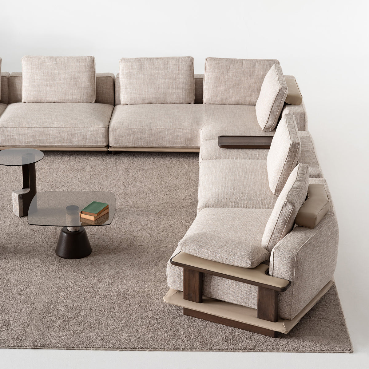 Display image of a HOMAGE KOLTUK Odeon single module without arm, 110cm, designed for Odeon sofa OD-Middle-002, Nakheel.