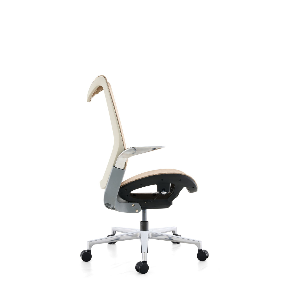 Ergonomic BEACON Office Chair V1-1 with adjustable armrests and black mesh upholstery for comfortable workspace seating.