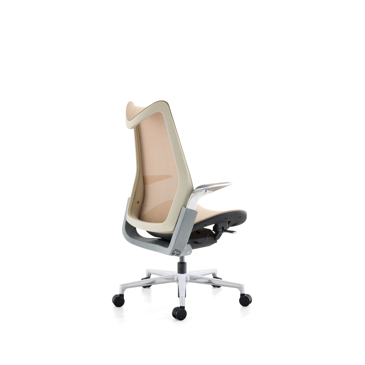 BEACON Office Chair V1-1 with adjustable armrests and ergonomic design, black upholstery, and swivel base.