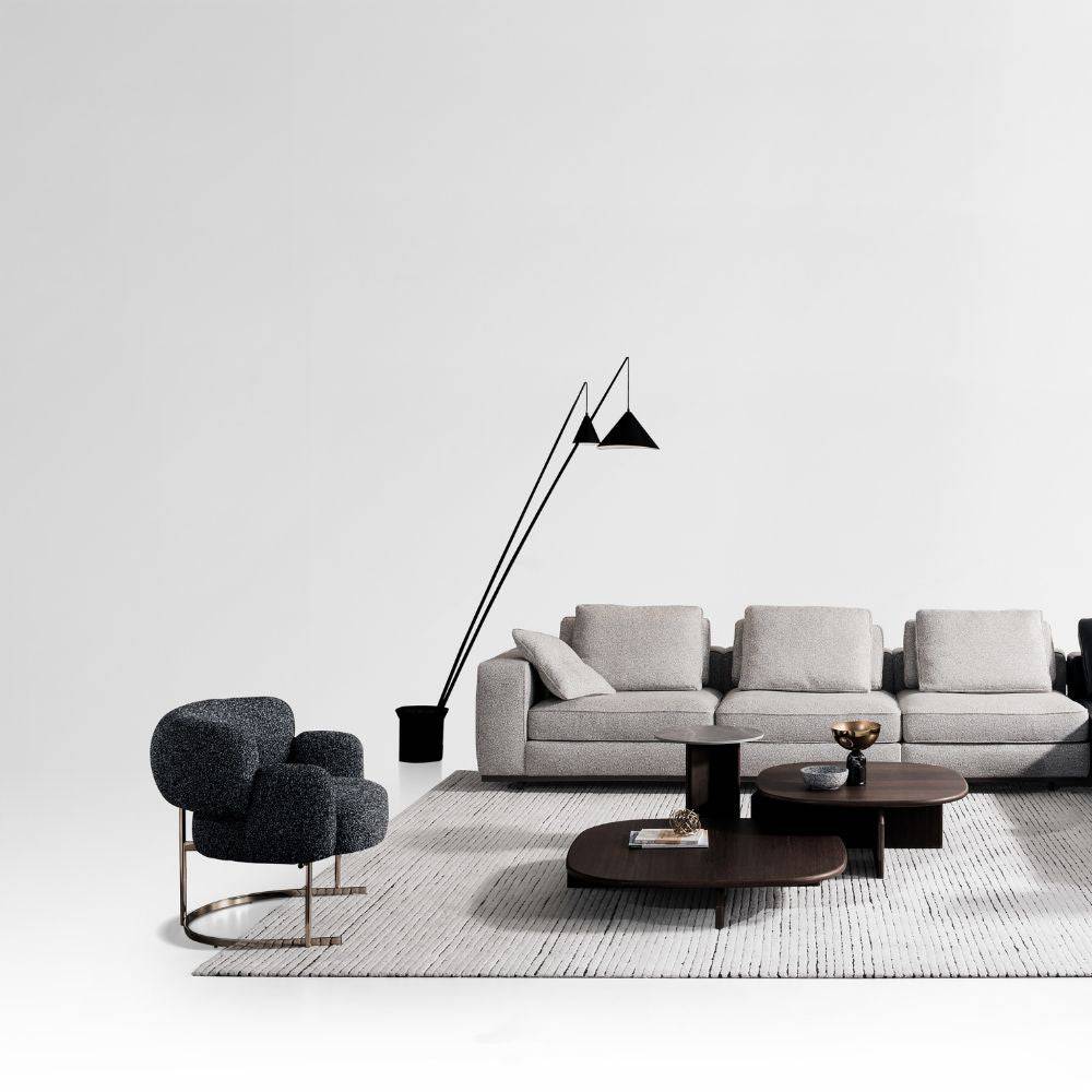 Opera Lounge Chair Lc062-Dark Grey - Lounge Chairs - ebarza Furniture UAE | Shop Modern Furniture in Abu Dhabi & Dubai - مفروشات ايبازرا في الامارات | تسوق اثاث عصري وديكورات مميزة في دبي وابوظبي