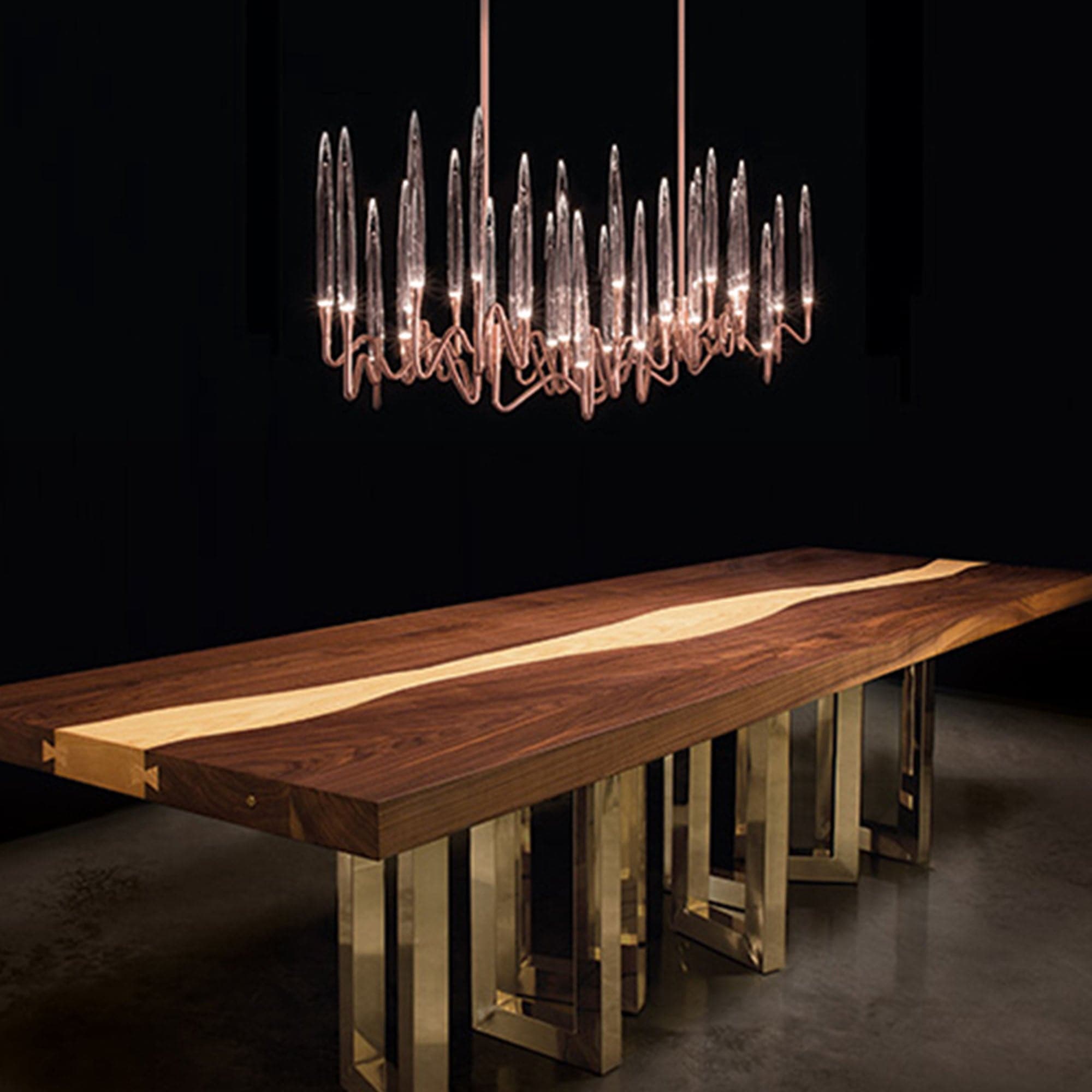 Display Item - Opus Long Chandelier Cy-New-091-Rg Nakheel - DISPLAY ITEM - ebarza Furniture UAE | Shop Modern Furniture in Abu Dhabi & Dubai - مفروشات ايبازرا في الامارات | تسوق اثاث عصري وديكورات مميزة في دبي وابوظبي