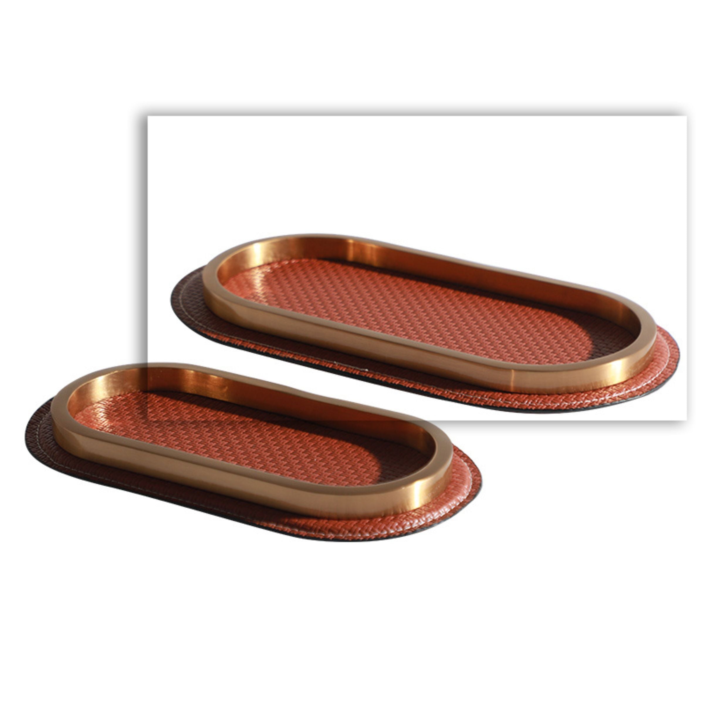 ORANGE RED CURVED TRAY DT200751L - Trays - ebarza Furniture UAE | Shop Modern Furniture in Abu Dhabi & Dubai - مفروشات ايبازرا في الامارات | تسوق اثاث عصري وديكورات مميزة في دبي وابوظبي