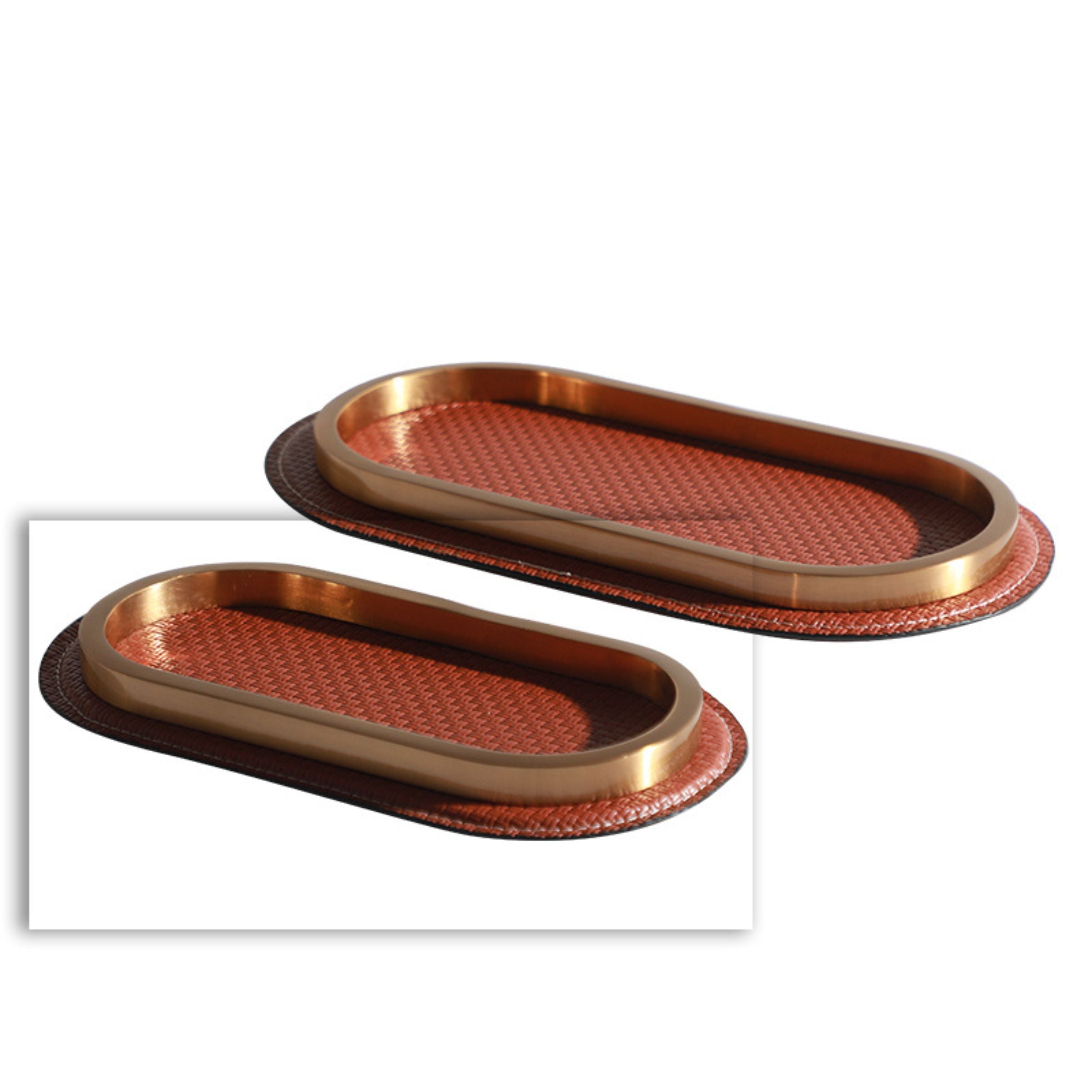 ORANGE RED CURVED TRAY DT200751S - Trays - ebarza Furniture UAE | Shop Modern Furniture in Abu Dhabi & Dubai - مفروشات ايبازرا في الامارات | تسوق اثاث عصري وديكورات مميزة في دبي وابوظبي