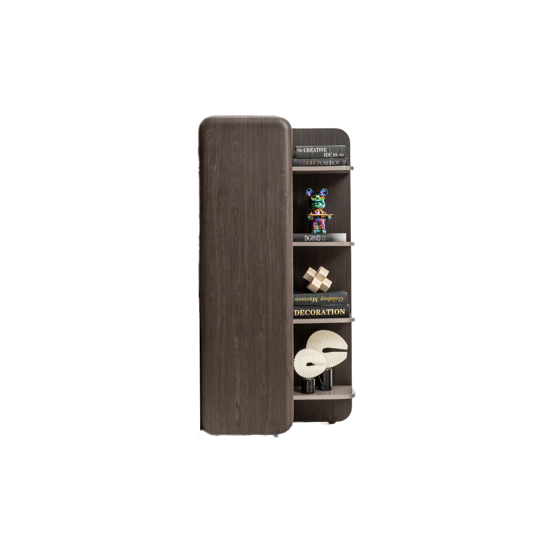 MESSONI Orca Cabinet MES-Right Cabinet, modern storage cabinet with sleek design, in a natural wood finish.