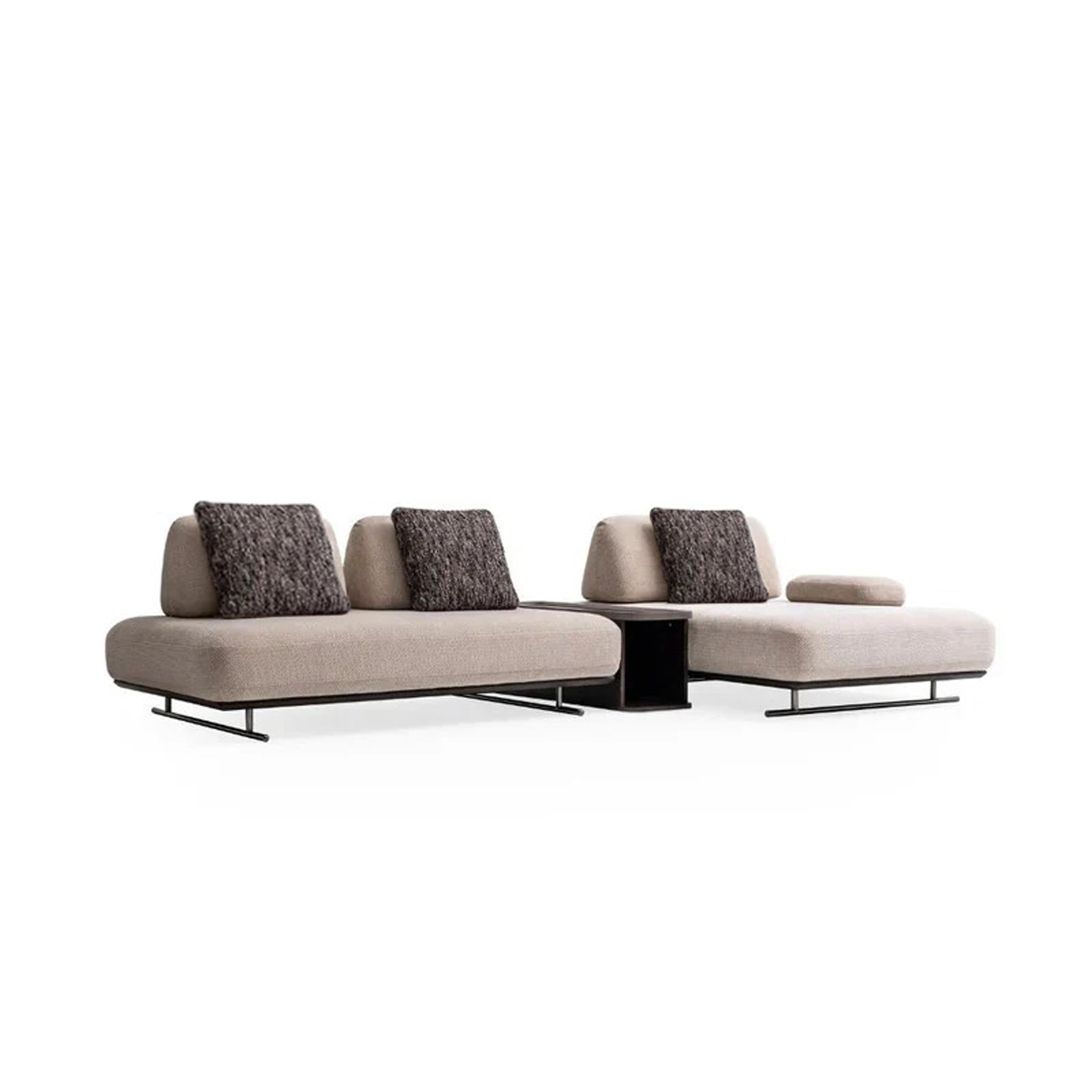 Orca L-Shape Sofa - MES-Lshape - Sofa - ebarza Furniture UAE | Shop Modern Furniture in Abu Dhabi & Dubai - مفروشات ايبازرا في الامارات | تسوق اثاث عصري وديكورات مميزة في دبي وابوظبي