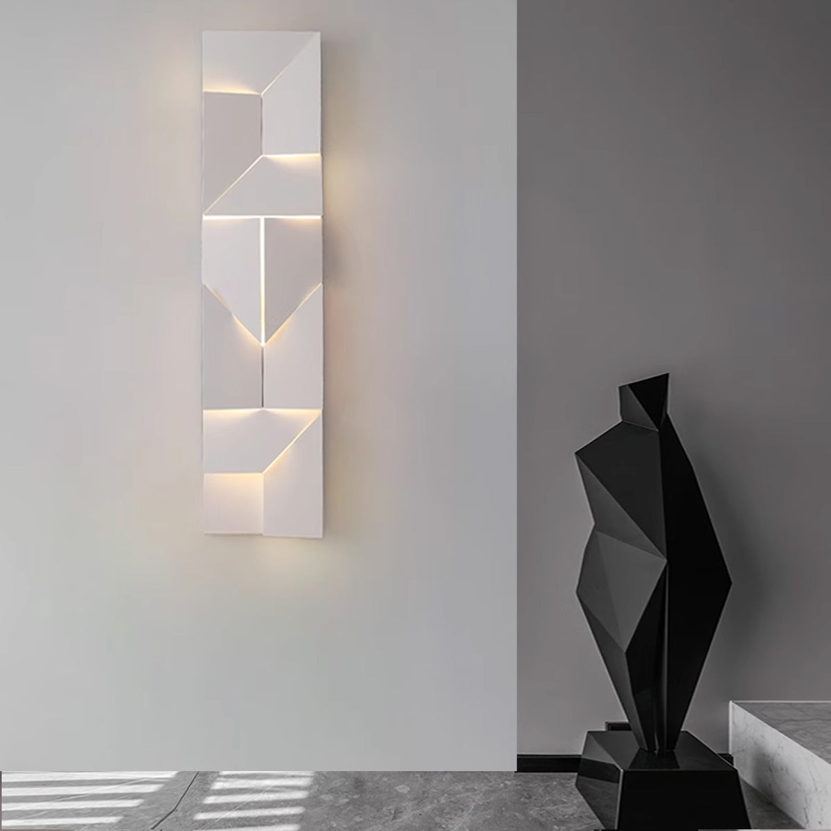 BEACON origami wall lamp CY-BD-1059 featuring geometric paper-inspired design on a wall.