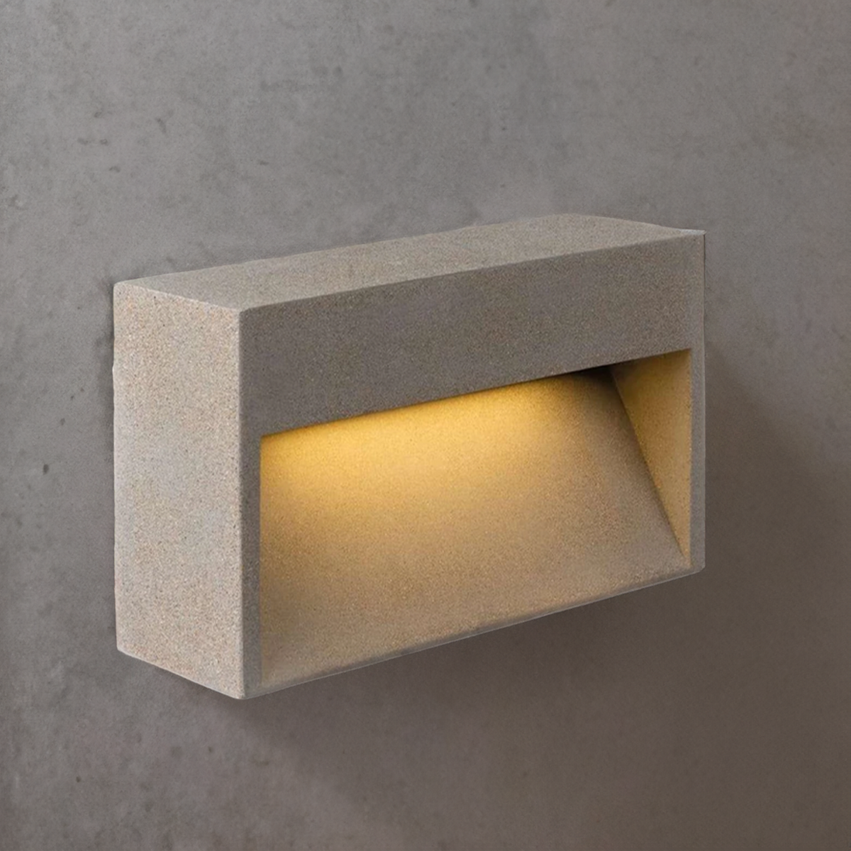Osram outdoor wall light MO-7018W by BEACON, mounted on exterior wall, with sleek design and weather-resistant finish.