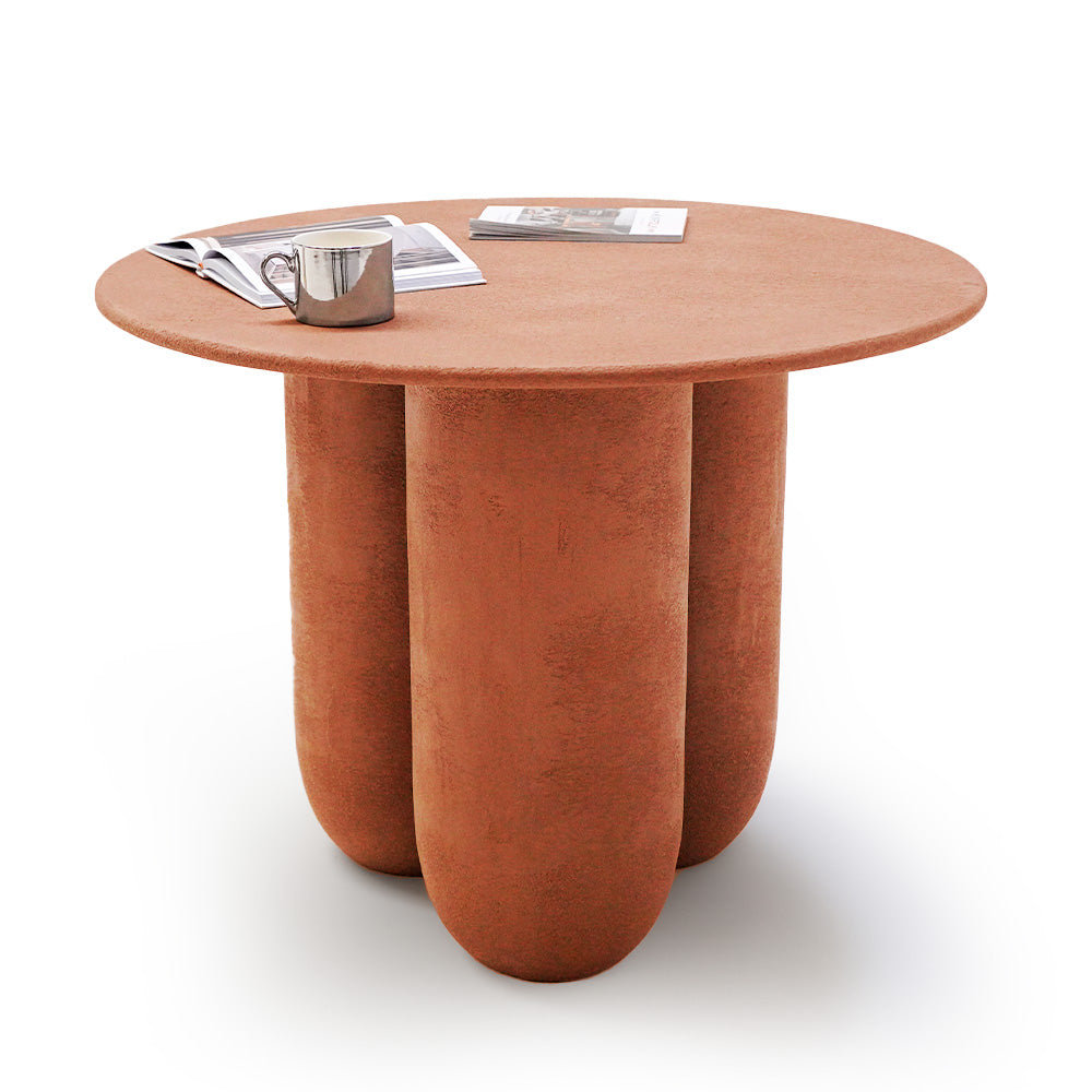 BEACON outdoor dining table in clay color with a sleek design, suitable for outdoor and indoor use, model XK-0007-Clay.