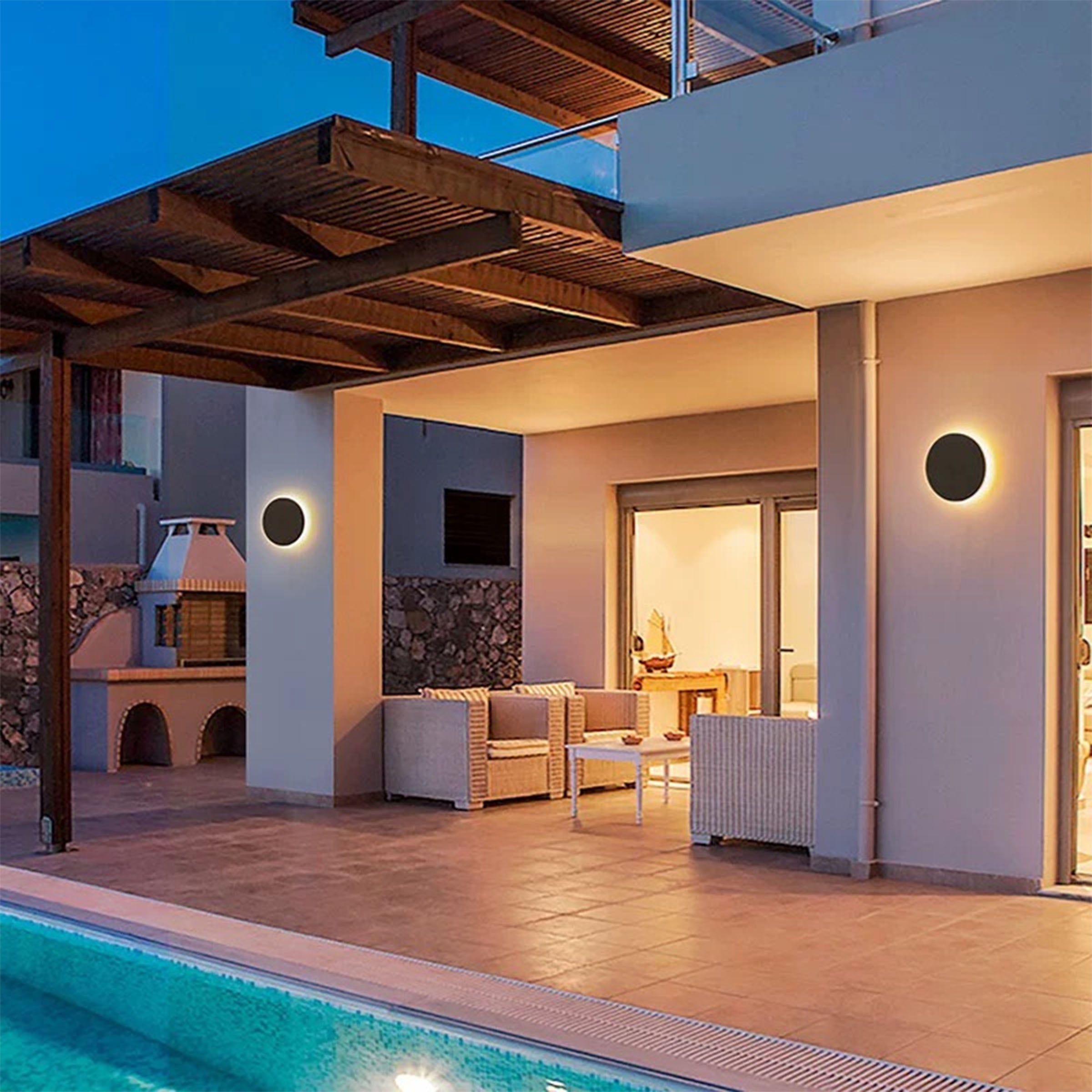 Outdoor LED Wall Light HTD-K-2354-ROUND - Outdoor lightings - ebarza Furniture UAE | Shop Modern Furniture in Abu Dhabi & Dubai - مفروشات ايبازرا في الامارات | تسوق اثاث عصري وديكورات مميزة في دبي وابوظبي