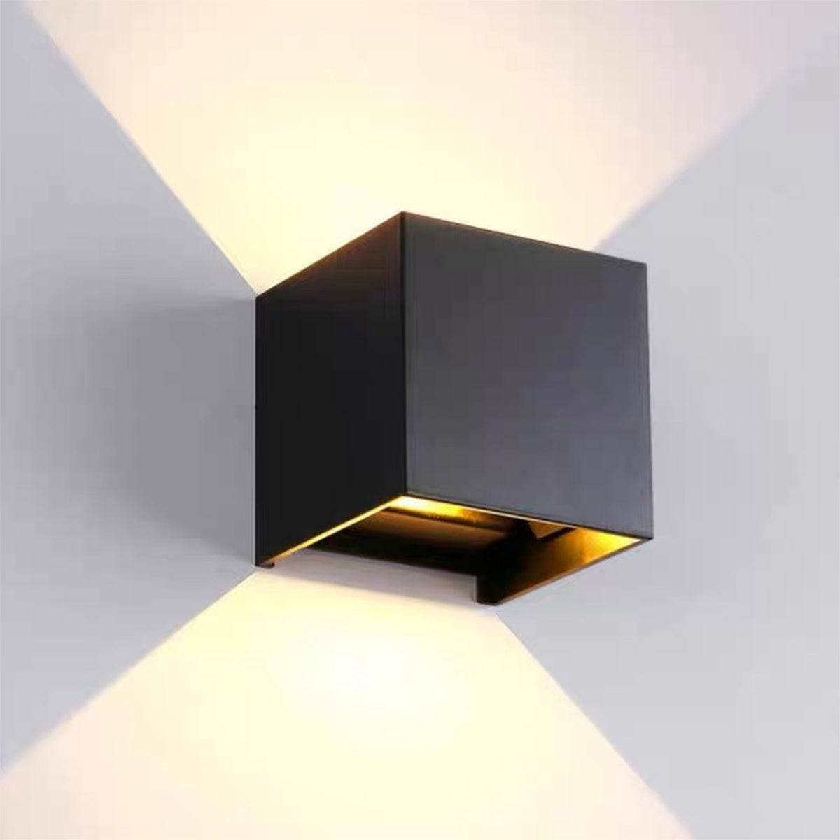 BEACON HTD-K2312 outdoor LED wall light mounted on exterior wall, weather-resistant outdoor lighting fixture with modern design