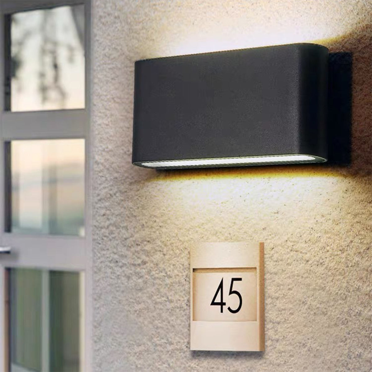 Outdoor wall light from BEACON HTD-K2309, weather-resistant outdoor lighting fixture with modern design.