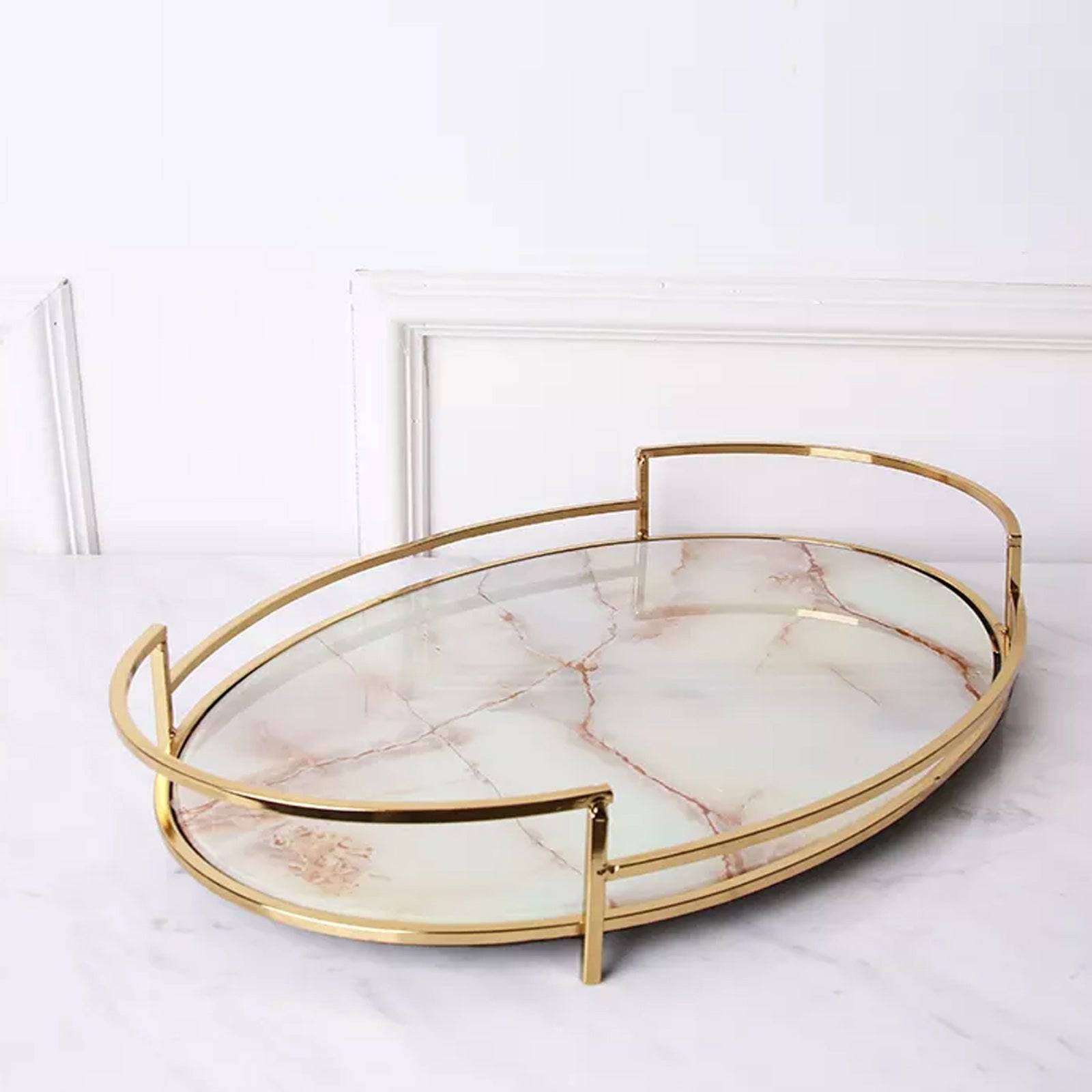Oval Tray Fl-Tz1048 - Trays - ebarza Furniture UAE | Shop Modern Furniture in Abu Dhabi & Dubai - مفروشات ايبازرا في الامارات | تسوق اثاث عصري وديكورات مميزة في دبي وابوظبي