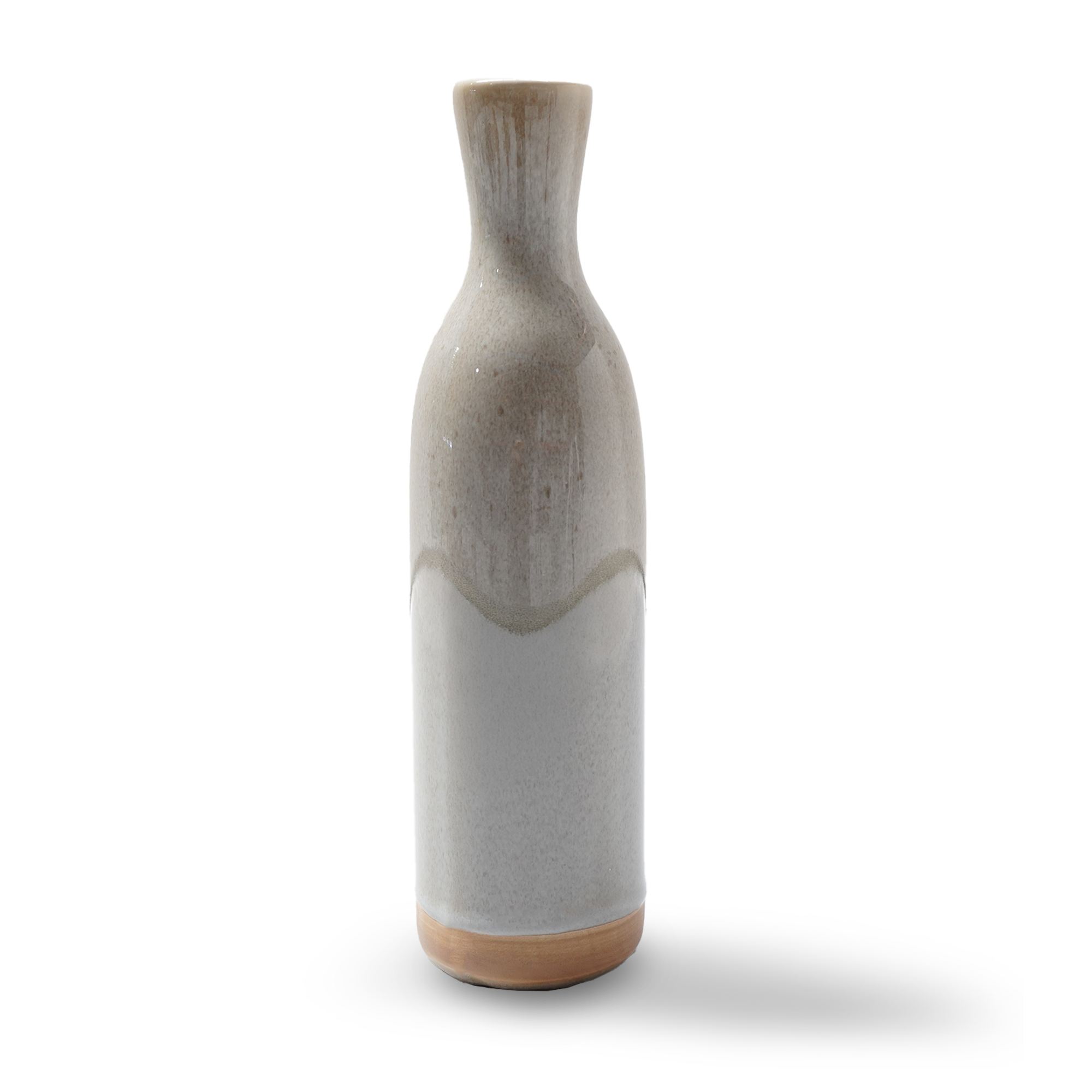Grey ceramic Passifoy vase from BEACON, with a smooth, modern design and a rounded shape, perfect for floral arrangements.