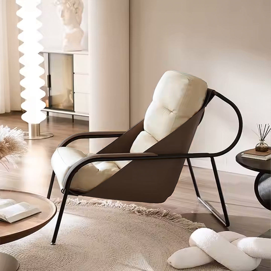 Pavia Lounge Chair LC042-Beige - Lounge Chairs - ebarza Furniture UAE | Shop Modern Furniture in Abu Dhabi & Dubai - مفروشات ايبازرا في الامارات | تسوق اثاث عصري وديكورات مميزة في دبي وابوظبي