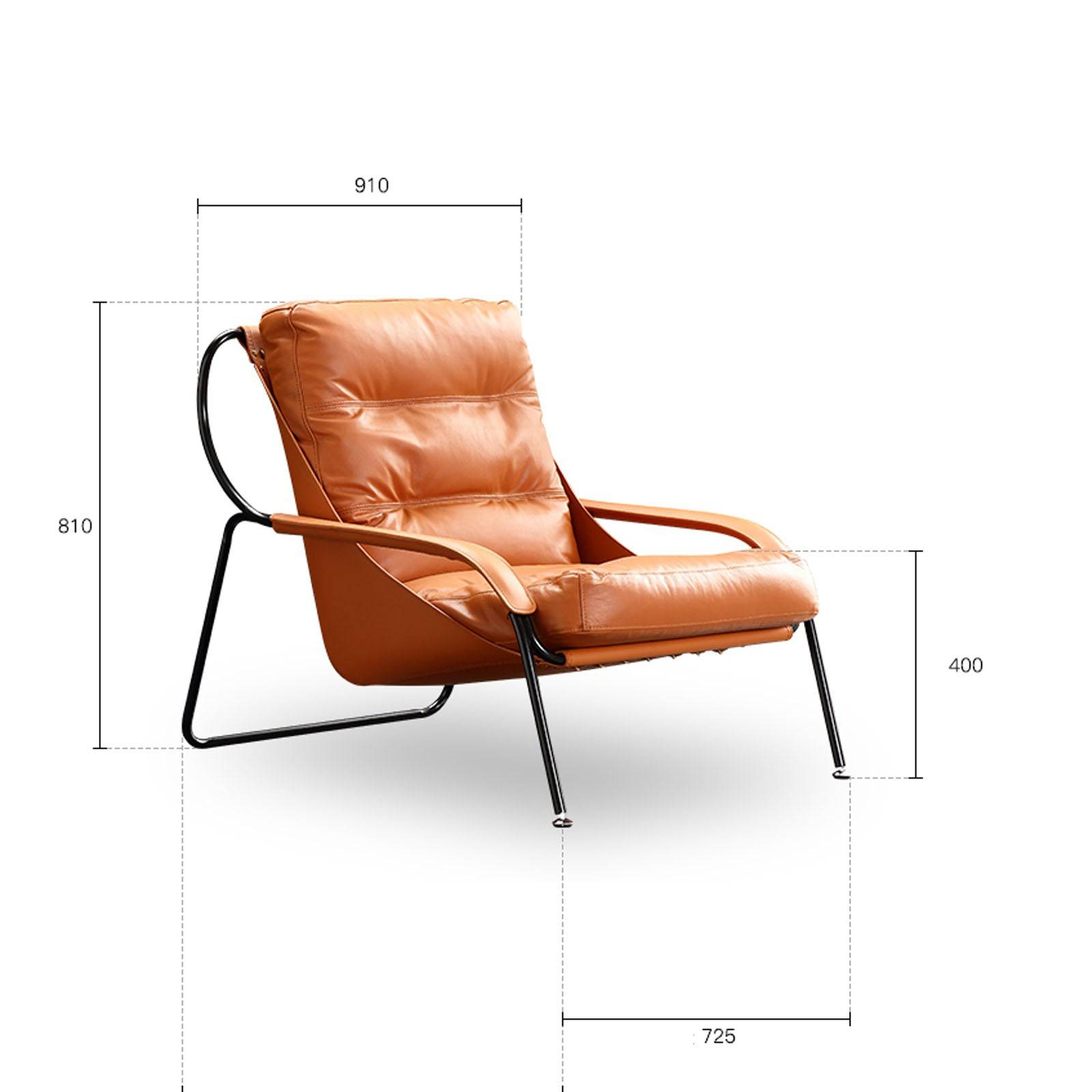 Pavia Lounge Chair LC042-OR - Lounge Chairs - ebarza Furniture UAE | Shop Modern Furniture in Abu Dhabi & Dubai - مفروشات ايبازرا في الامارات | تسوق اثاث عصري وديكورات مميزة في دبي وابوظبي