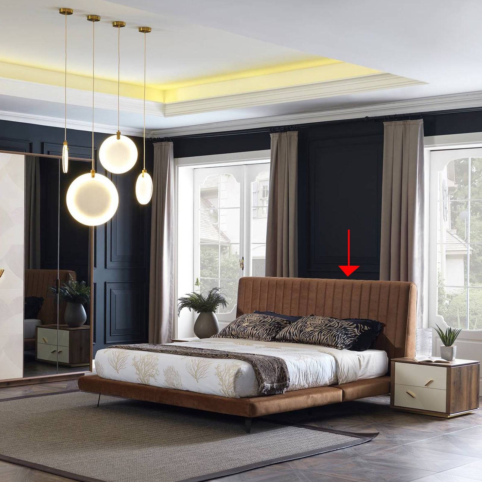 Pena King Size Bedstead Pena-Bed007 - Bedsteads - ebarza Furniture UAE | Shop Modern Furniture in Abu Dhabi & Dubai - مفروشات ايبازرا في الامارات | تسوق اثاث عصري وديكورات مميزة في دبي وابوظبي