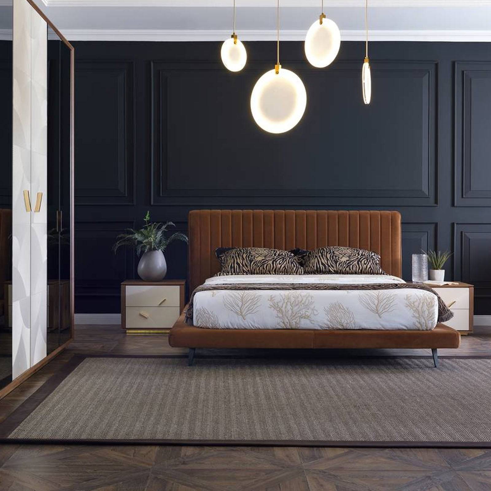 Pena King Size Bedstead Pena-Bed007 - Bedsteads - ebarza Furniture UAE | Shop Modern Furniture in Abu Dhabi & Dubai - مفروشات ايبازرا في الامارات | تسوق اثاث عصري وديكورات مميزة في دبي وابوظبي