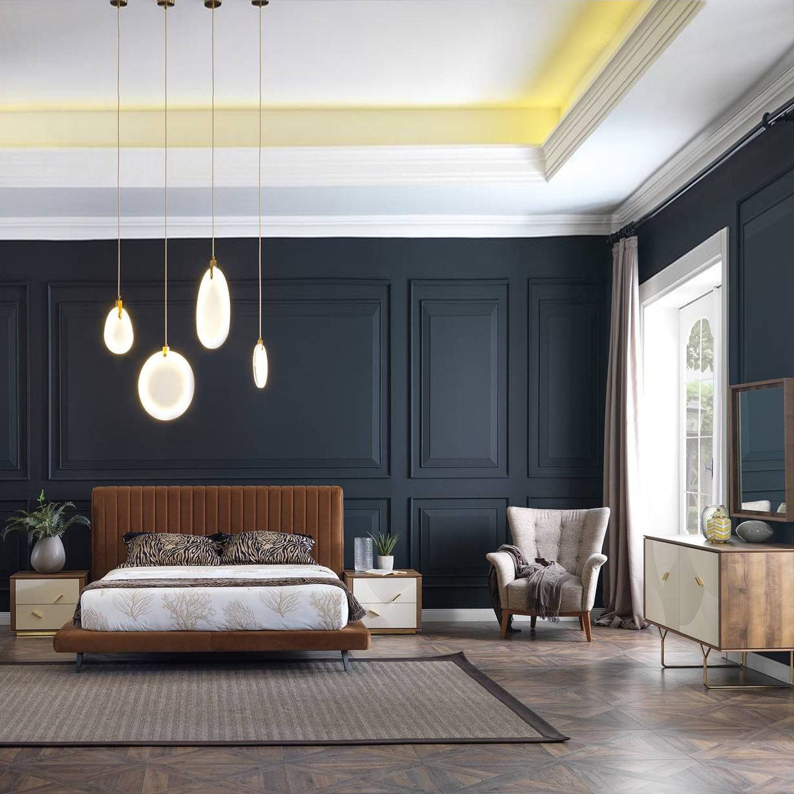 Pena King Size Bedstead Pena-Bed007 - Bedsteads - ebarza Furniture UAE | Shop Modern Furniture in Abu Dhabi & Dubai - مفروشات ايبازرا في الامارات | تسوق اثاث عصري وديكورات مميزة في دبي وابوظبي