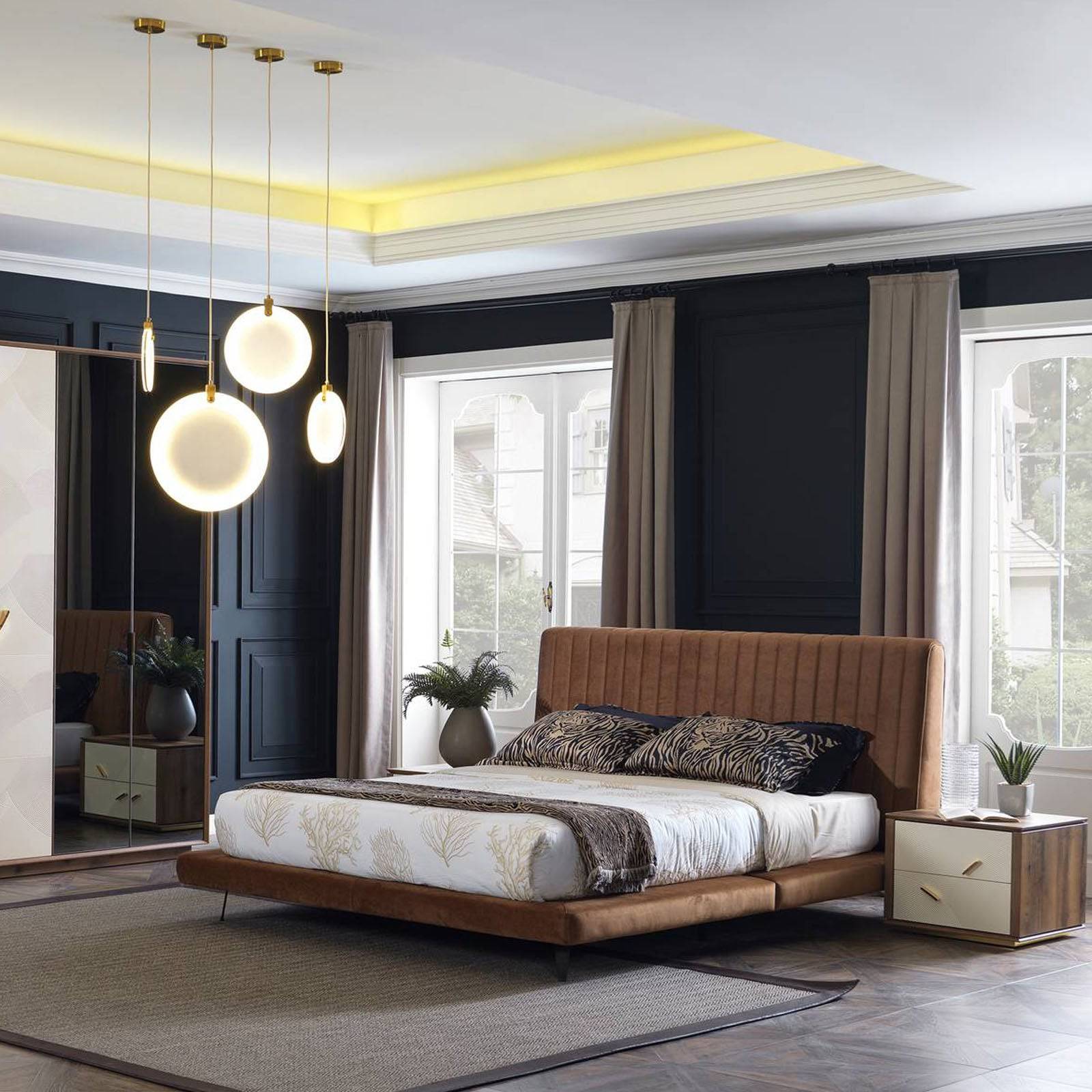 Pena King Size Bedstead Pena-Bed007 - Bedsteads - ebarza Furniture UAE | Shop Modern Furniture in Abu Dhabi & Dubai - مفروشات ايبازرا في الامارات | تسوق اثاث عصري وديكورات مميزة في دبي وابوظبي