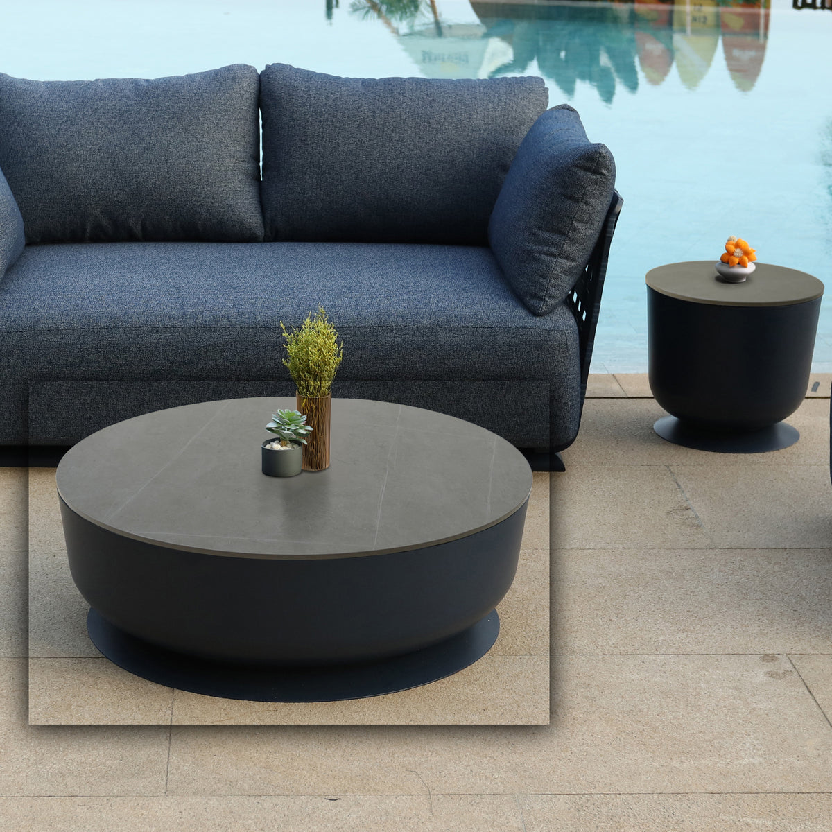 BEACON Penguin Outdoor Coffee Table MYX-CT00B with penguin-shaped design, durable outdoor table for patio or garden use