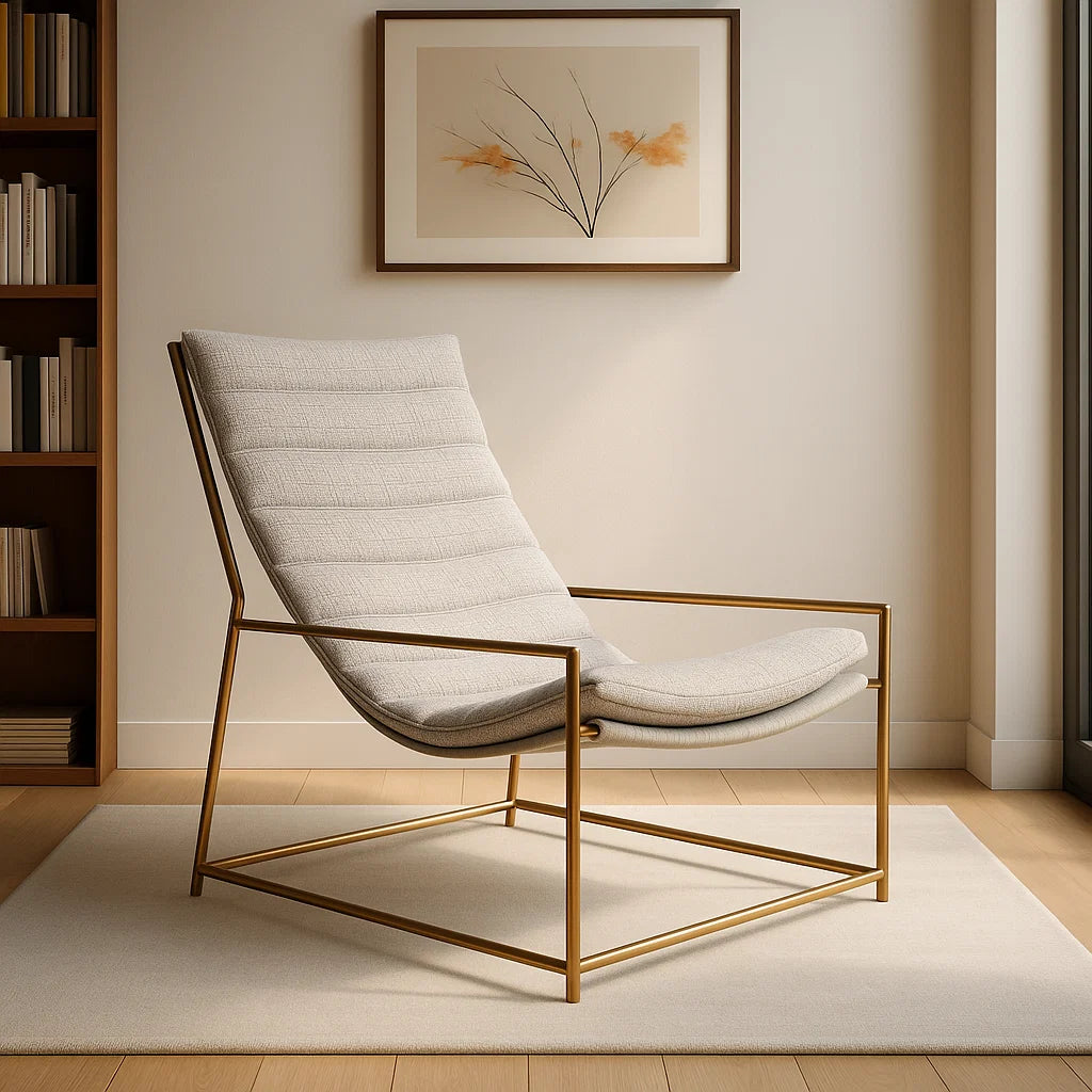 BEACON Piegato Lounge Chair BC661 in modern design with cushioned seat and backrest, ideal for living room relaxation.