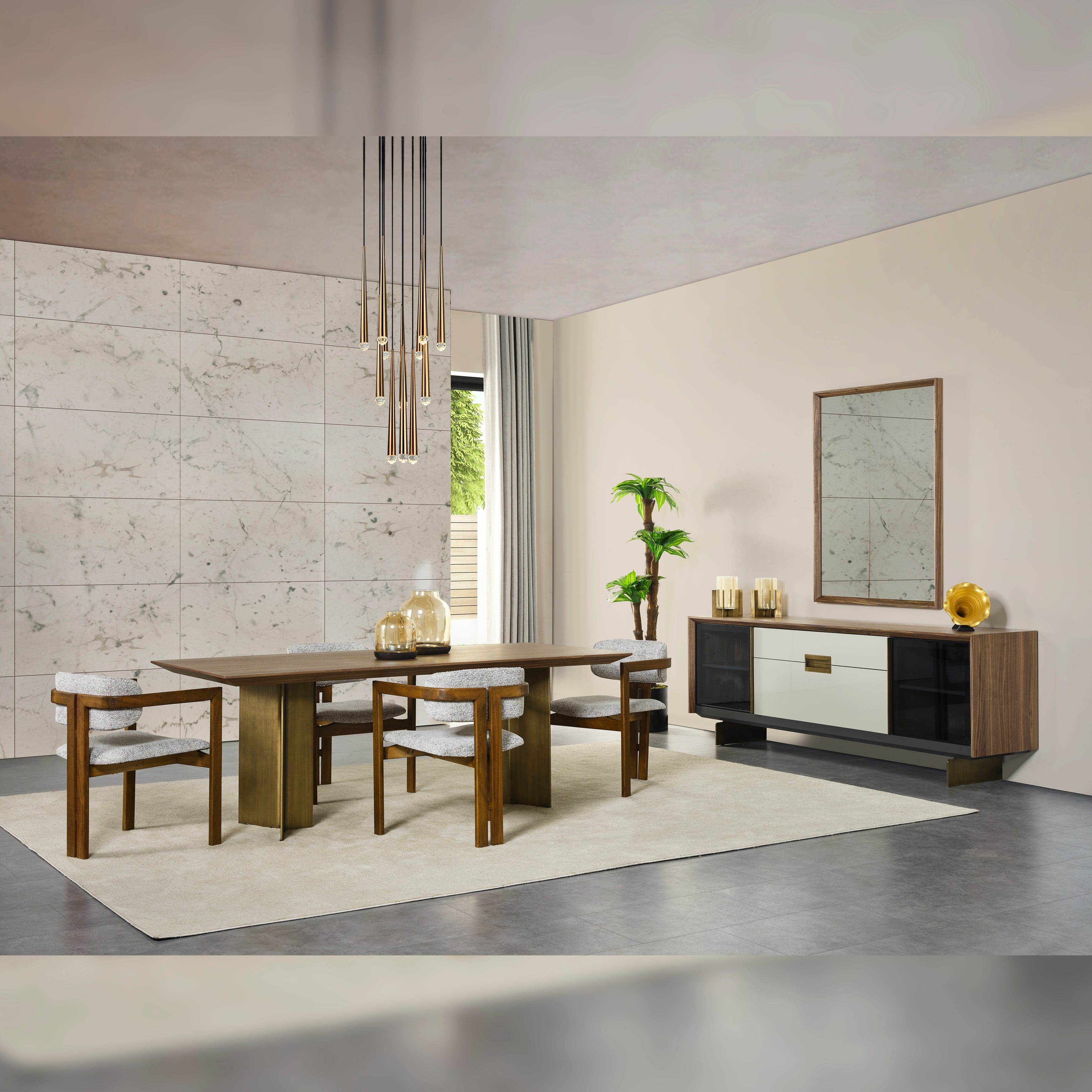 Pietra Kristal Dining Table Krstl-Dtable - Dining Tables - ebarza Furniture UAE | Shop Modern Furniture in Abu Dhabi & Dubai - مفروشات ايبازرا في الامارات | تسوق اثاث عصري وديكورات مميزة في دبي وابوظبي