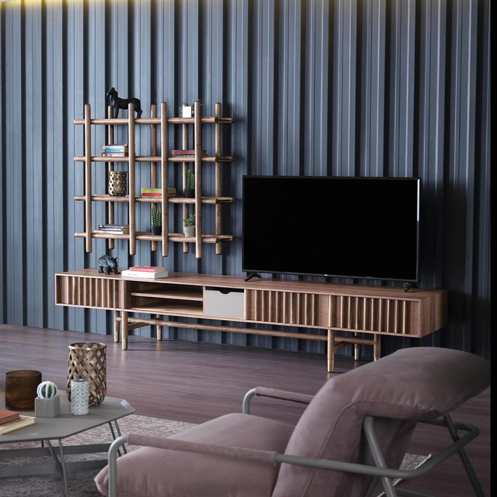 Pietra Tv Unit  Pietratv -  TV Units | طاوله تلفاز من بيترا - ebarza Furniture UAE | Shop Modern Furniture in Abu Dhabi & Dubai - مفروشات ايبازرا في الامارات | تسوق اثاث عصري وديكورات مميزة في دبي وابوظبي