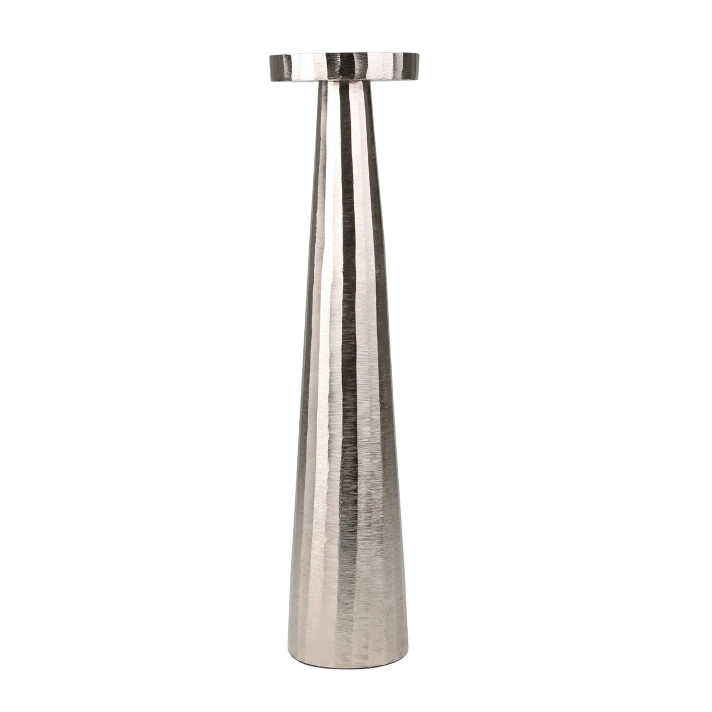 Pillar Holder Aluminum 55 Cm - Silver 14169-01 - Candle Holders - ebarza Furniture UAE | Shop Modern Furniture in Abu Dhabi & Dubai - مفروشات ايبازرا في الامارات | تسوق اثاث عصري وديكورات مميزة في دبي وابوظبي