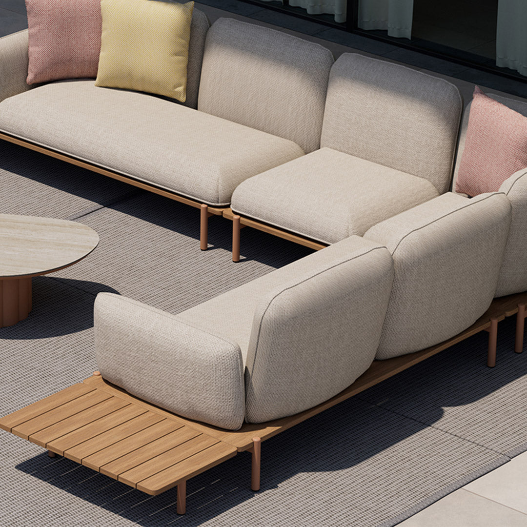 Pre-order 25 Days Delivery PILLOW 2-SEATER SOFA,LEFT MODULE,WITH ALU SEAT RIM KC8804B85TEX - Outdoor Sofas - ebarza Furniture UAE | Shop Modern Furniture in Abu Dhabi & Dubai - مفروشات ايبازرا في الامارات | تسوق اثاث عصري وديكورات مميزة في دبي وابوظبي