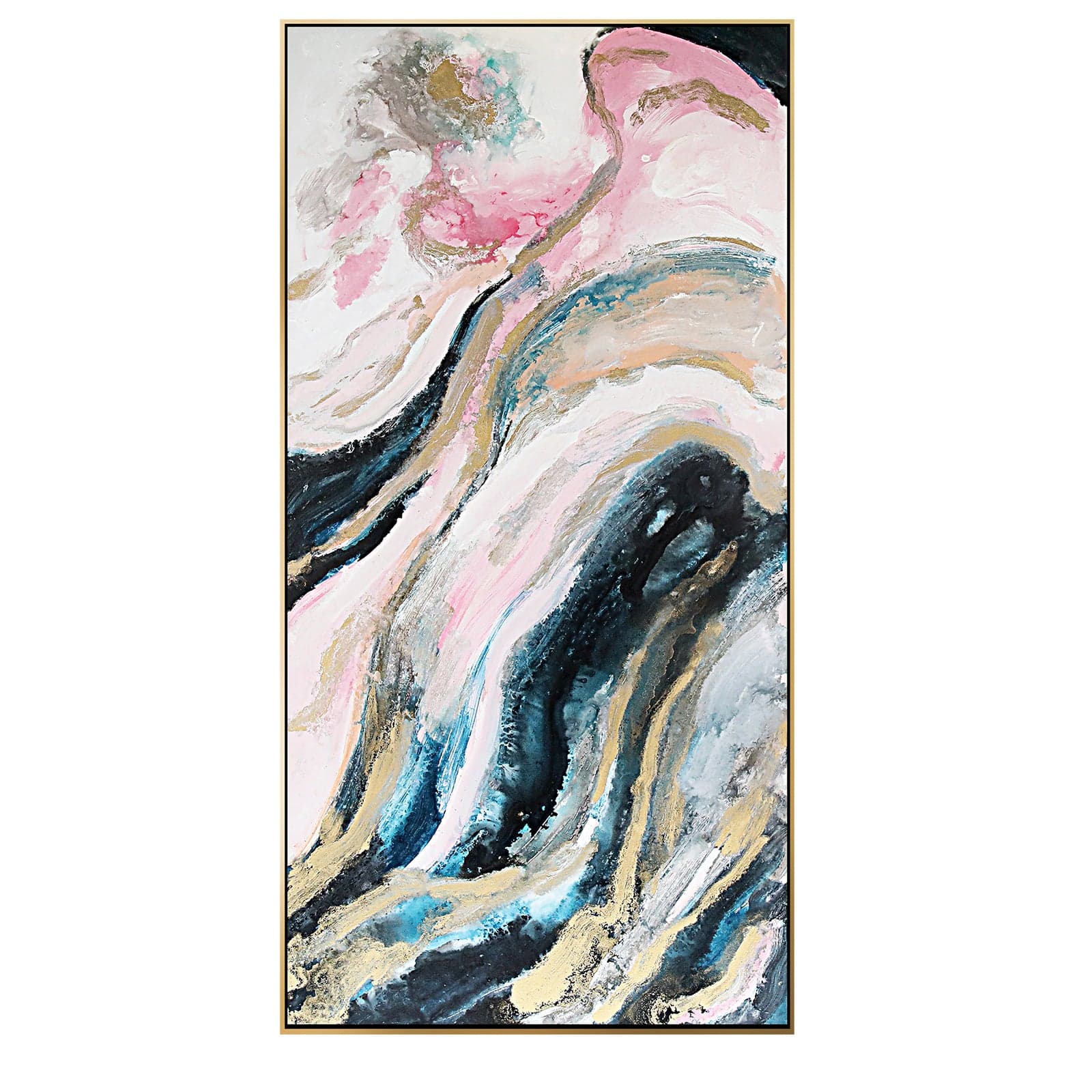 Pink Galaxy Hand Painted Art Painting With Frame 160X80 Cm Soap0104 - Paintings - ebarza Furniture UAE | Shop Modern Furniture in Abu Dhabi & Dubai - مفروشات ايبازرا في الامارات | تسوق اثاث عصري وديكورات مميزة في دبي وابوظبي