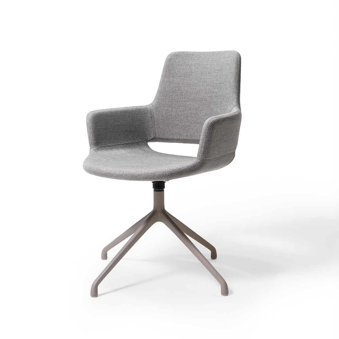 BEACON POK Large C Foot Dining Chair with sleek design, featuring wooden legs and upholstered seat for modern dining rooms.