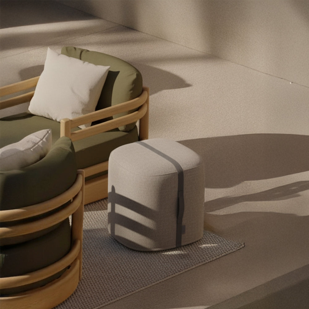 POOF RIBBON STOOL KC8806N14FAB - Small - Poufs - ebarza Furniture UAE | Shop Modern Furniture in Abu Dhabi & Dubai - مفروشات ايبازرا في الامارات | تسوق اثاث عصري وديكورات مميزة في دبي وابوظبي