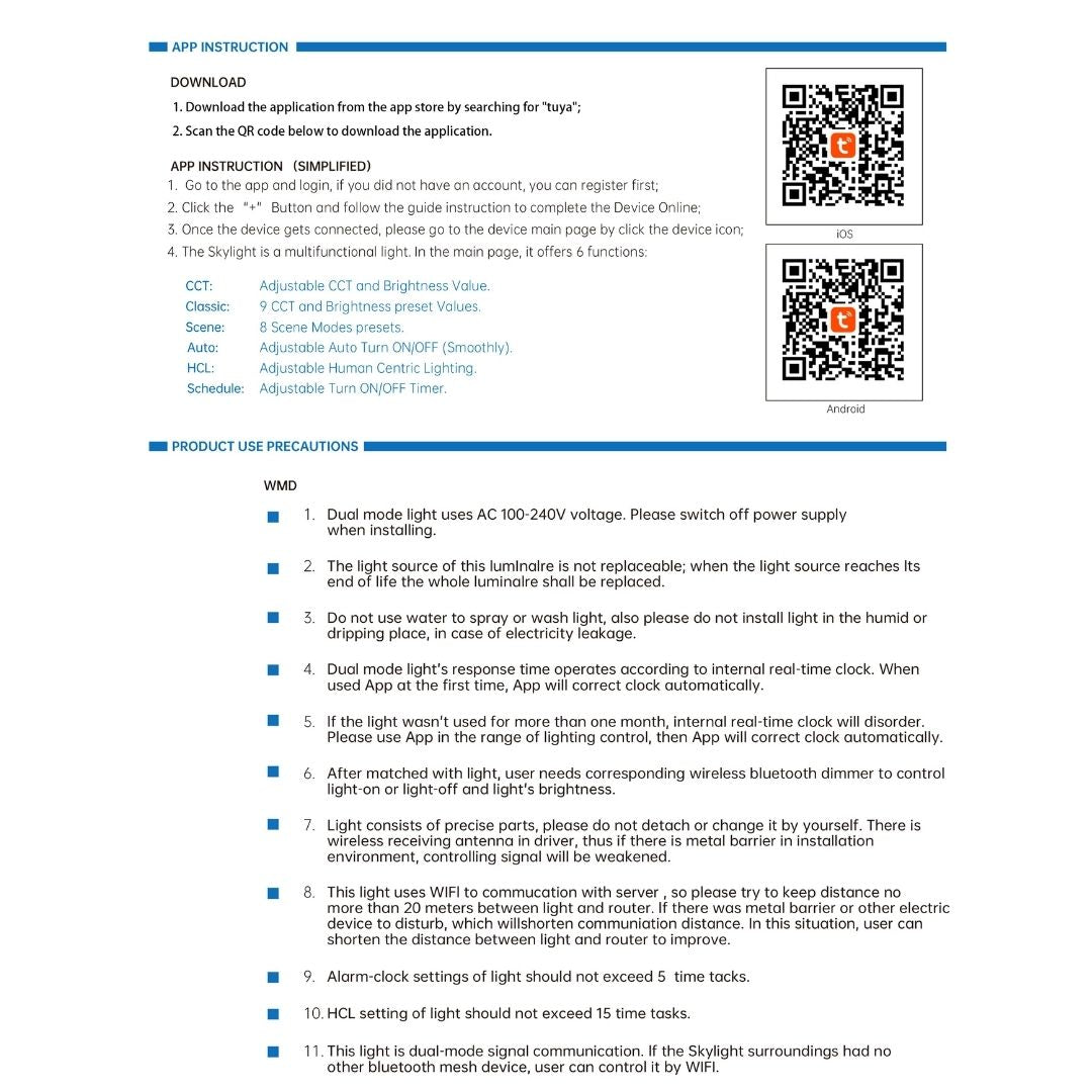 BEACON MUSKDG artificial skylights LED panel ceiling lamp with natural UAE timing and sunlight sync feature.
