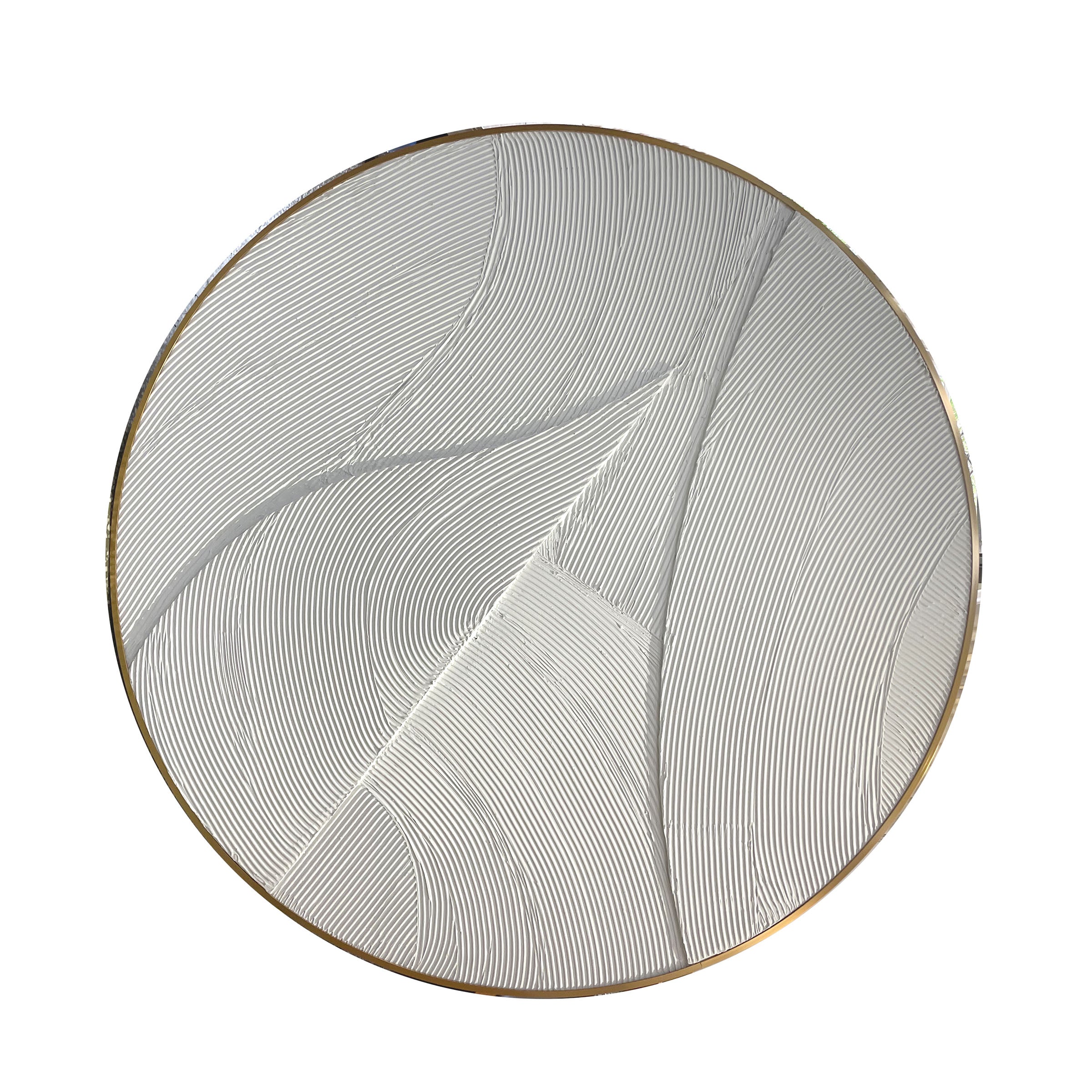 Hand Painted Art Gold Circle Metal FRAME Painting 120*120cm SOASAMPLE020 - Paintings - ebarza Furniture UAE | Shop Modern Furniture in Abu Dhabi & Dubai - مفروشات ايبازرا في الامارات | تسوق اثاث عصري وديكورات مميزة في دبي وابوظبي