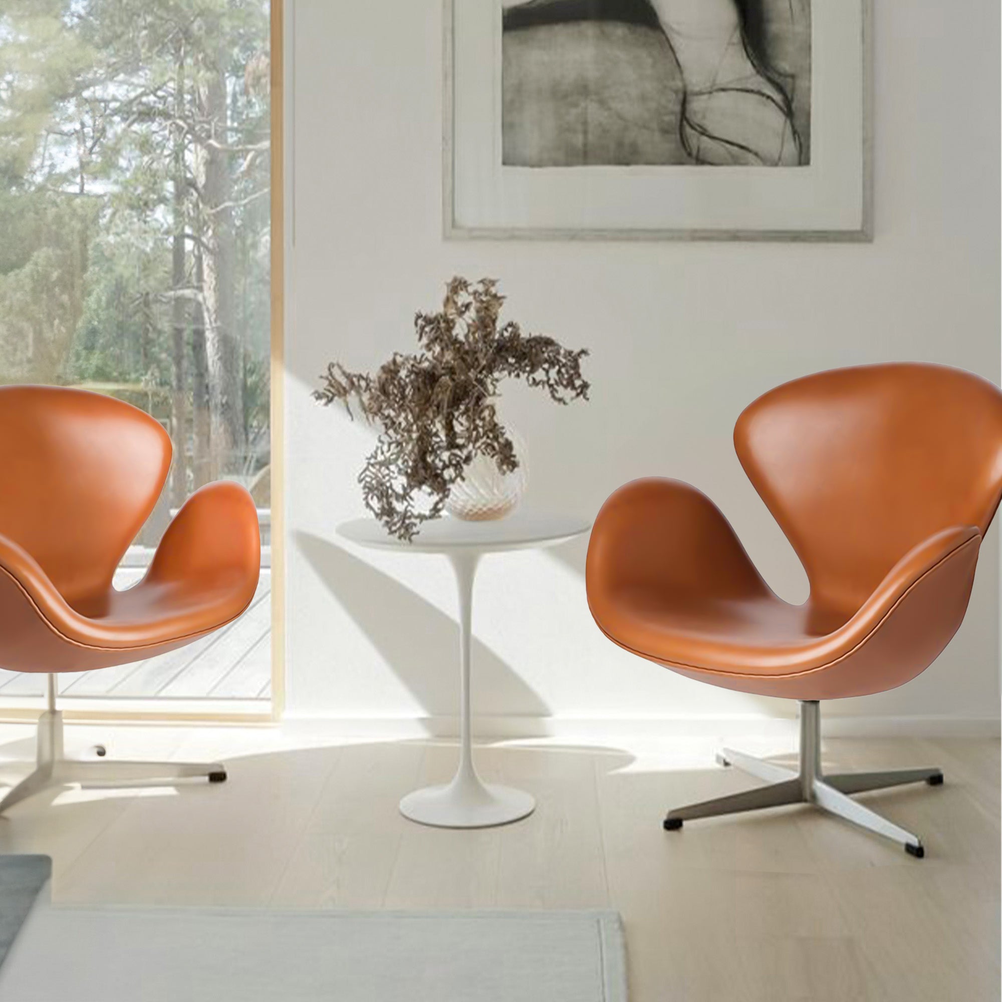 Lounge Chair Lc010-Or - Lounge Chairs - ebarza Furniture UAE | Shop Modern Furniture in Abu Dhabi & Dubai - مفروشات ايبازرا في الامارات | تسوق اثاث عصري وديكورات مميزة في دبي وابوظبي