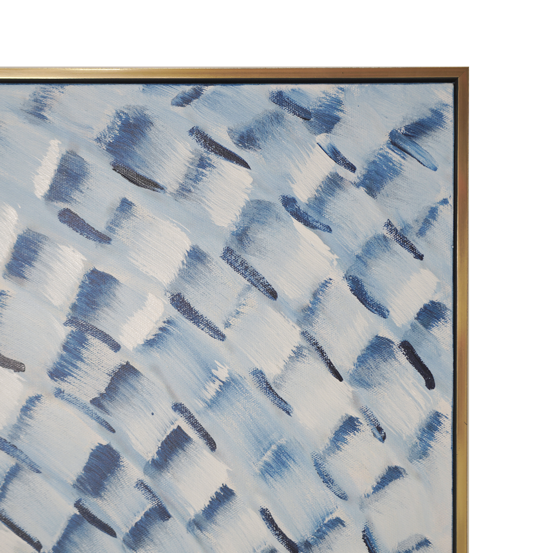 Mosaic Pattern Hand Painted Art Painting With Rose Gold Frame 120X200 Cm Soaap0110-New - Paintings - ebarza Furniture UAE | Shop Modern Furniture in Abu Dhabi & Dubai - مفروشات ايبازرا في الامارات | تسوق اثاث عصري وديكورات مميزة في دبي وابوظبي