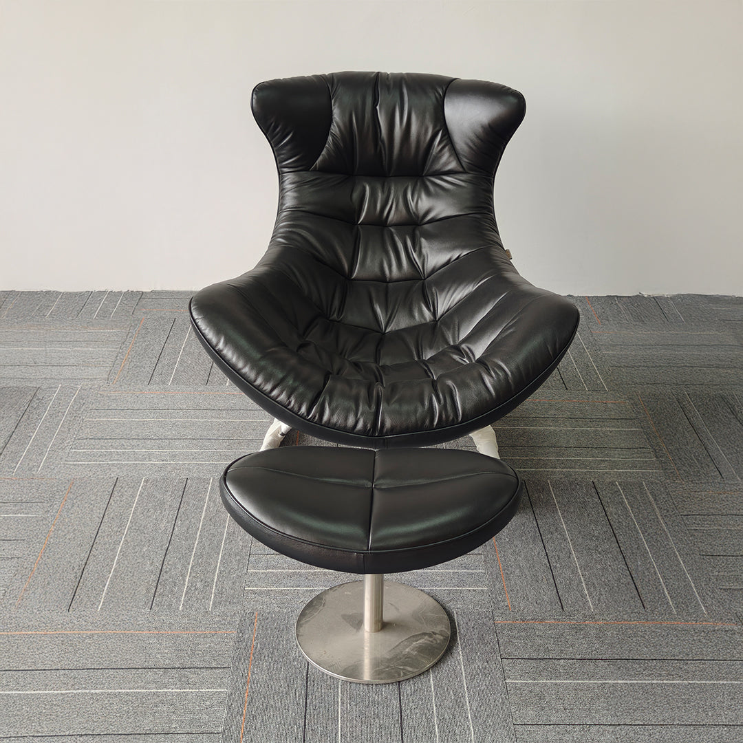 Vexel Lounge Chair with Ottoman F-2028A - Lounge Chairs - ebarza Furniture UAE | Shop Modern Furniture in Abu Dhabi & Dubai - مفروشات ايبازرا في الامارات | تسوق اثاث عصري وديكورات مميزة في دبي وابوظبي