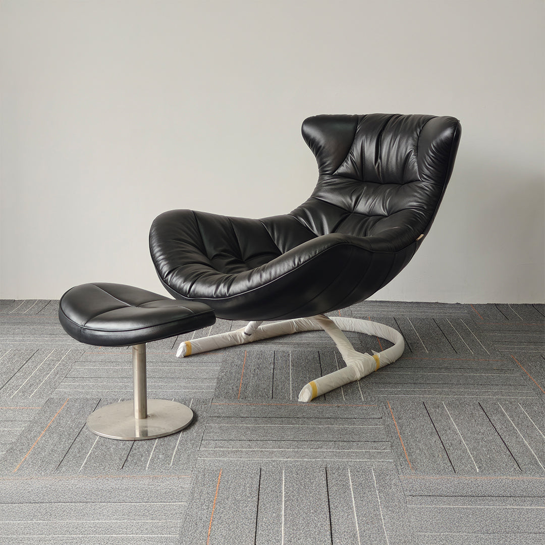 Vexel Lounge Chair with Ottoman F-2028A - Lounge Chairs - ebarza Furniture UAE | Shop Modern Furniture in Abu Dhabi & Dubai - مفروشات ايبازرا في الامارات | تسوق اثاث عصري وديكورات مميزة في دبي وابوظبي