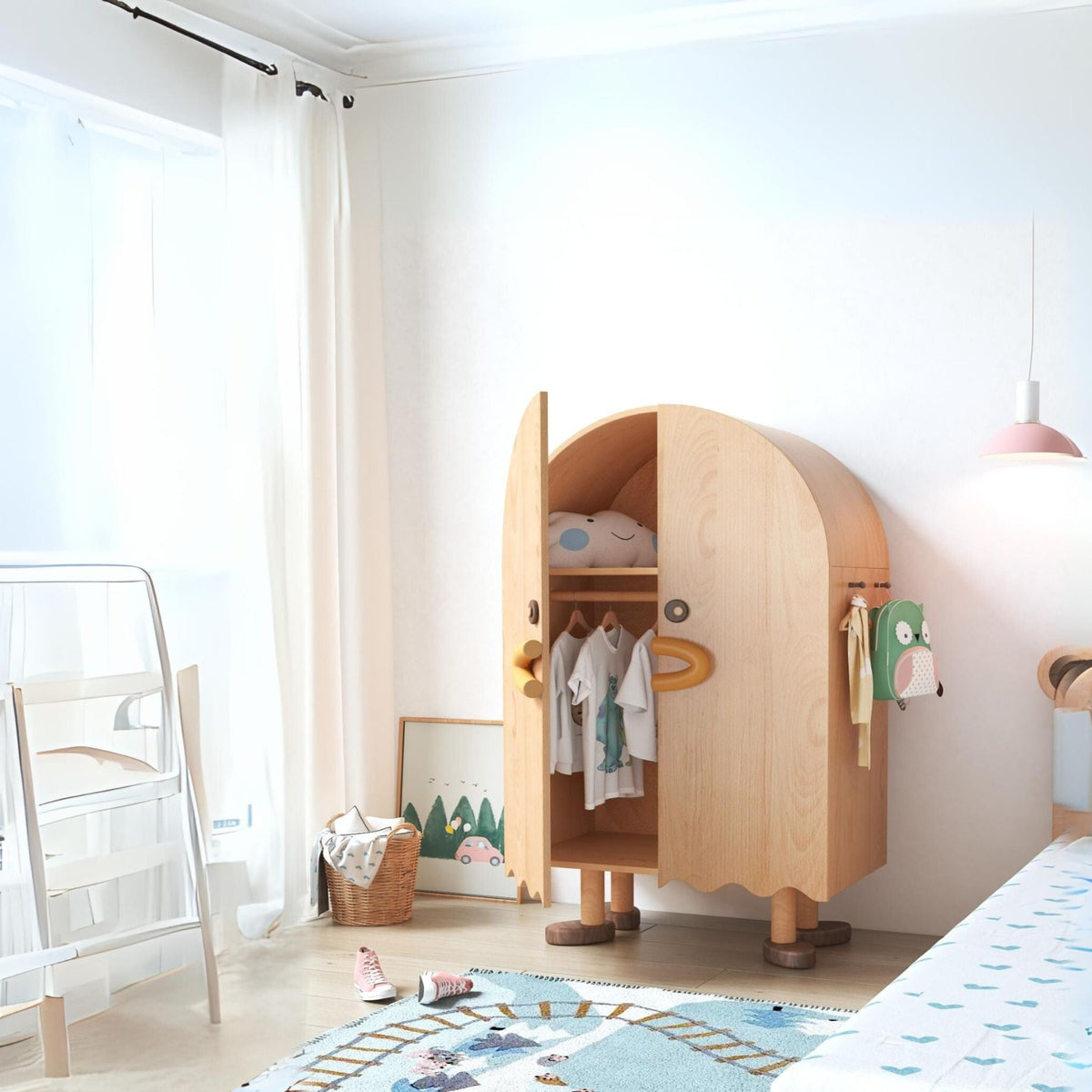 Kids Daffy Duck wardrobe by Beacon, playful storage unit featuring Daffy Duck design, ideal for children's bedroom organization.