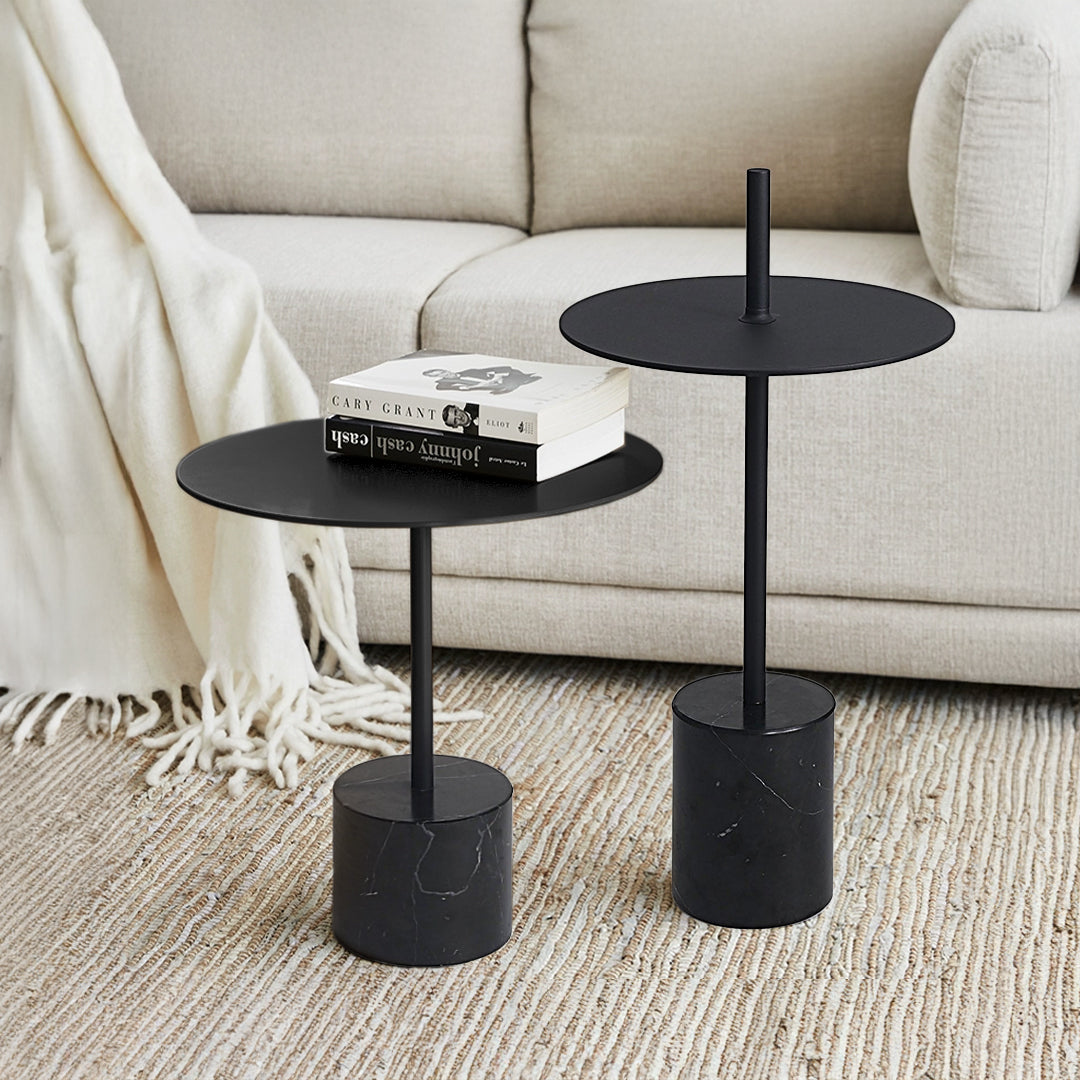 Pre-order 65 Days Delivery Espoo Marble Side Table Ct8684-44-Bk - Side Tables - ebarza Furniture UAE | Shop Modern Furniture in Abu Dhabi & Dubai - مفروشات ايبازرا في الامارات | تسوق اثاث عصري وديكورات مميزة في دبي وابوظبي
