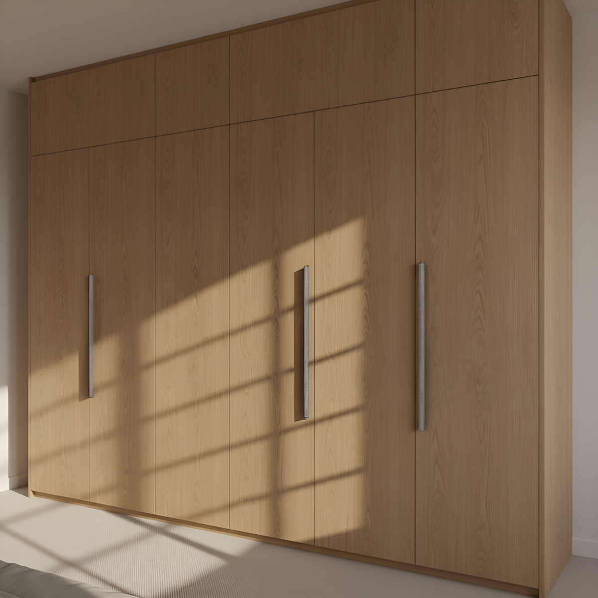 Light grey fabric pull handle for doors, 600mm length, by Beacon, ideal for modern interior door hardware.