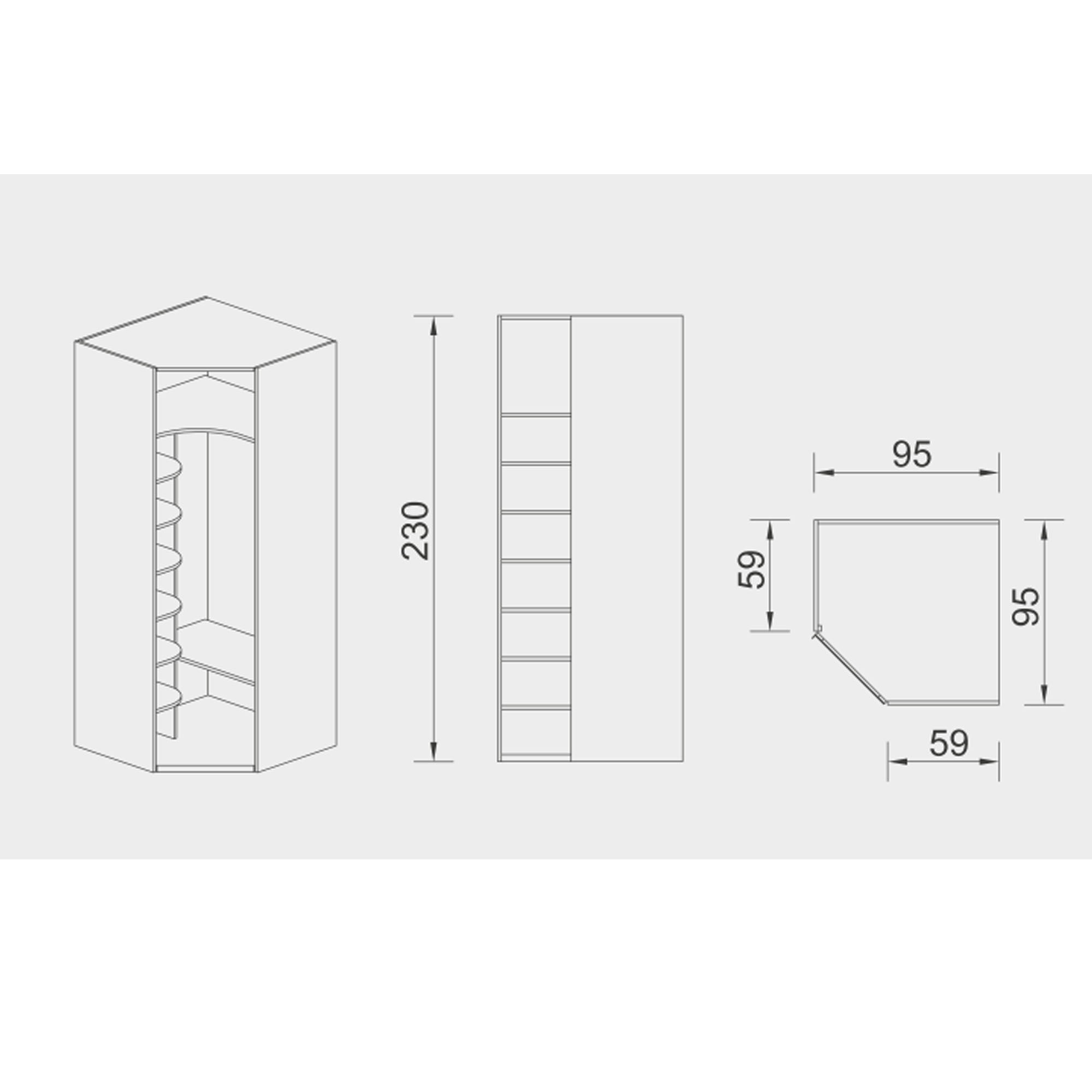 Puzzle Corner Module Cabinet With Led Puzzle-Corner - Cabinets - ebarza Furniture UAE | Shop Modern Furniture in Abu Dhabi & Dubai - مفروشات ايبازرا في الامارات | تسوق اثاث عصري وديكورات مميزة في دبي وابوظبي