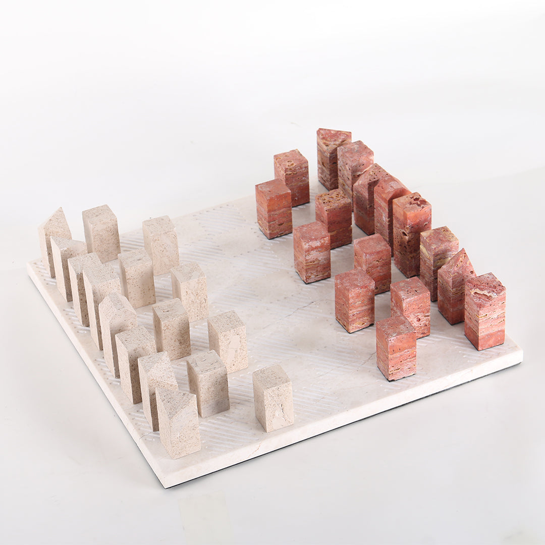 Red ochre chessboard from BEACON home decor figurines, featuring a stylish and artistic design for interior decoration.