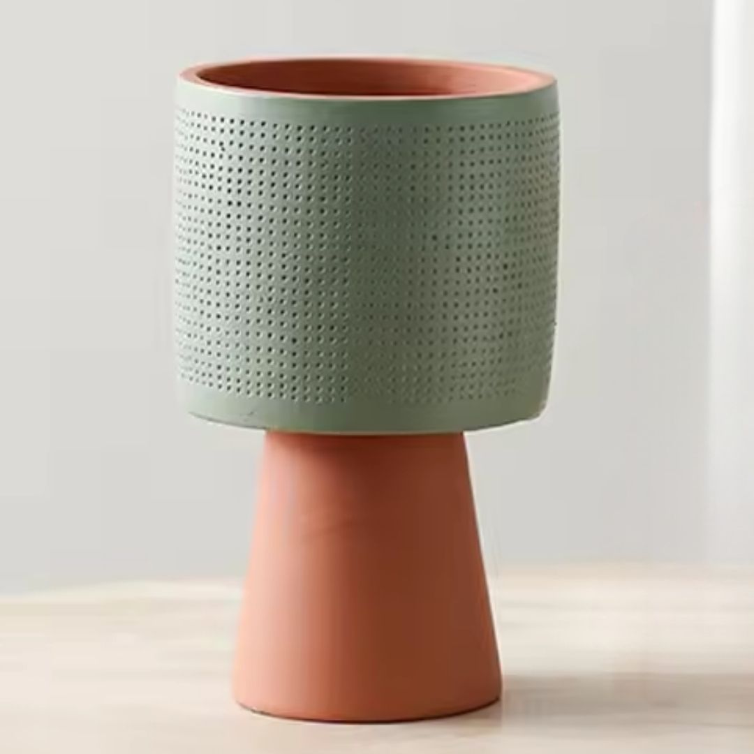 Reticulated Original Pot B planter box by BEACON, made of durable material, showcasing a modern design with open, net-like structure.