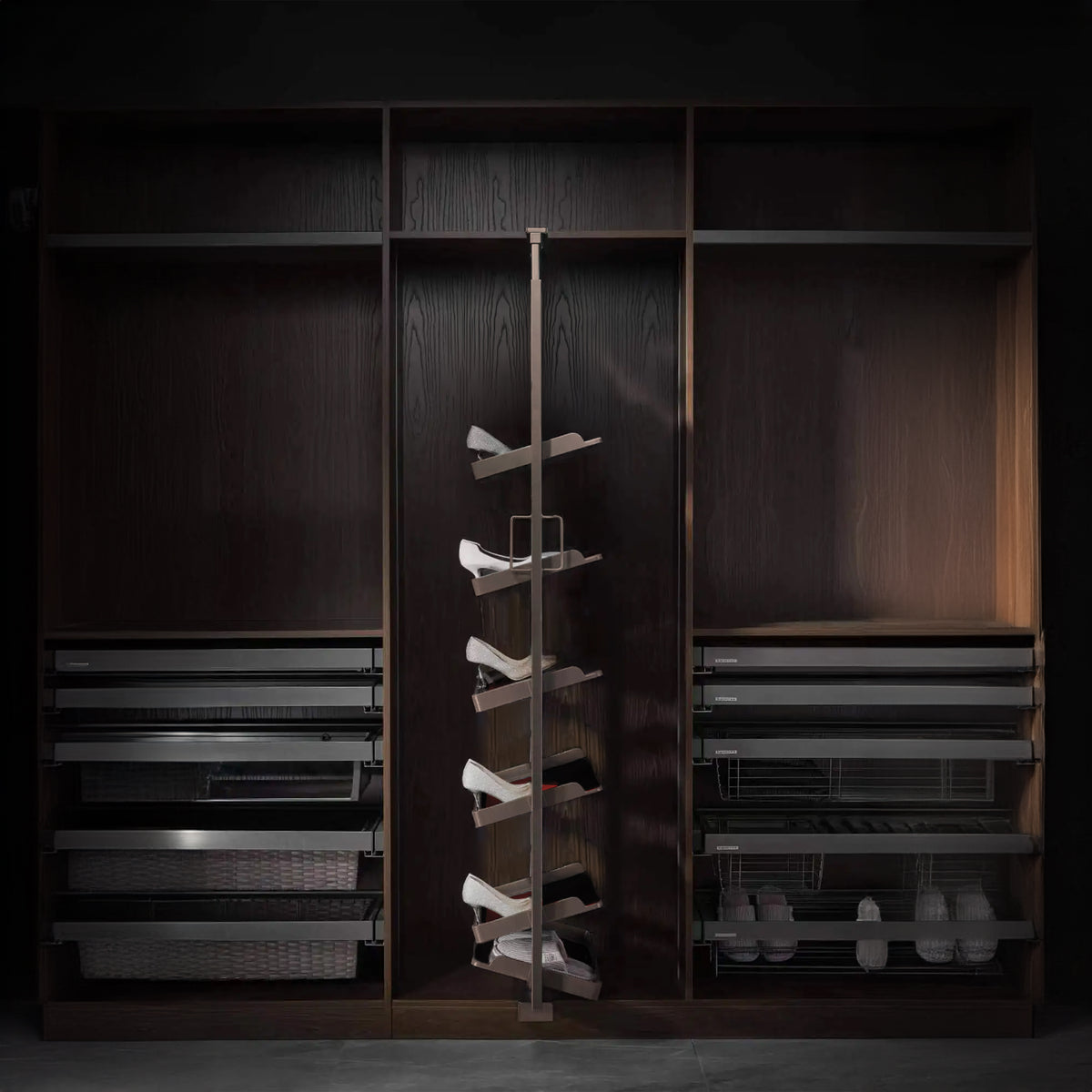 Beacon 6-layer shoe rack from REVOLVE collection, sturdy shelves for organizing shoes in a modern home storage solution