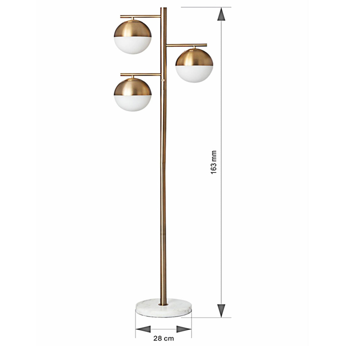 BEACON Rho floor lamp with sleek modern design, standing tall with a slim base and adjustable arm, ideal for contemporary interiors.